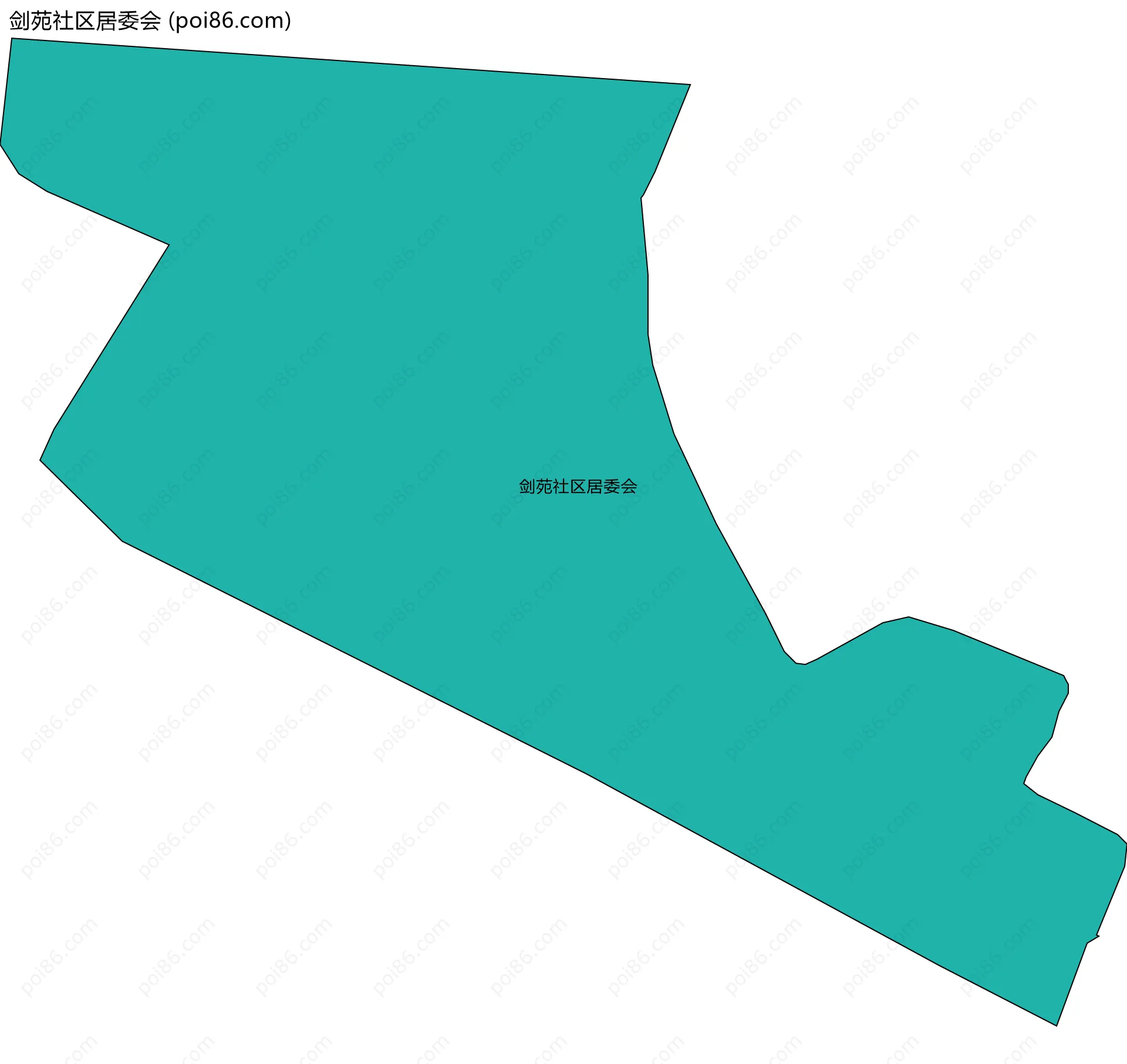 剑苑社区居委会边界地图