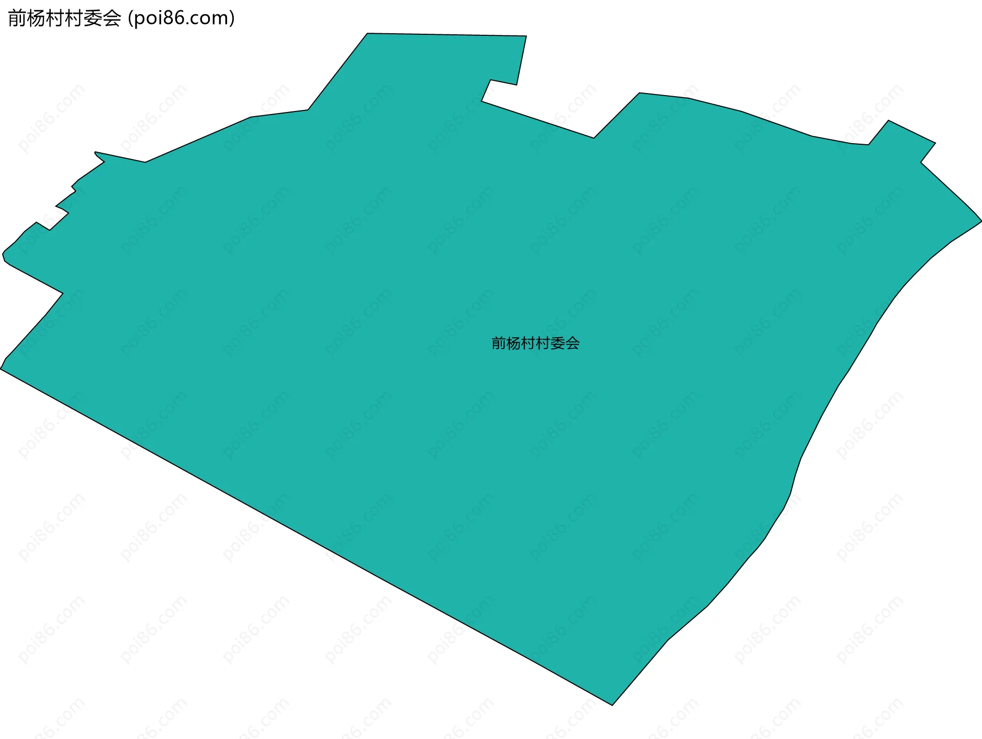 前杨村村委会边界地图