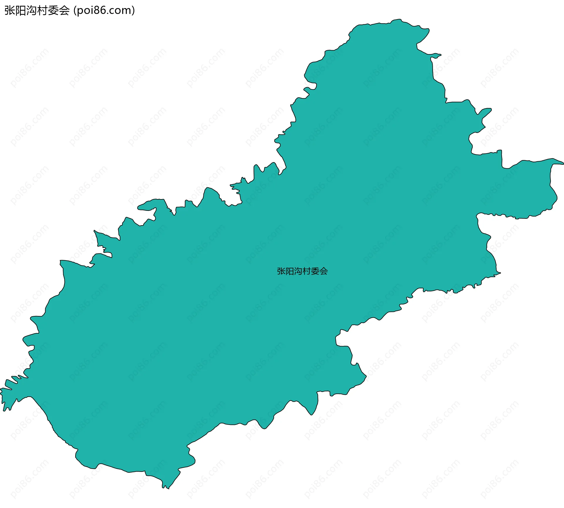 张阳沟村委会边界地图