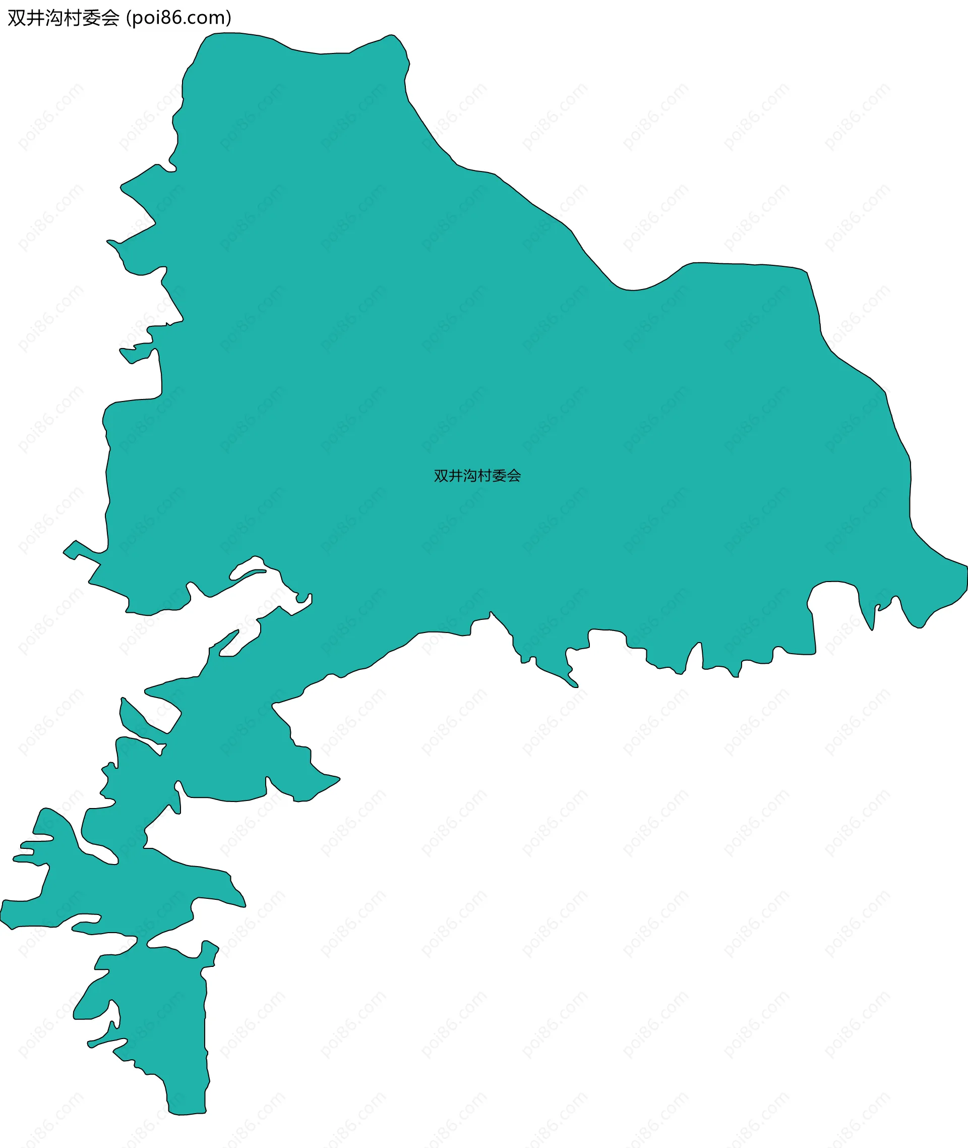 双井沟村委会边界地图