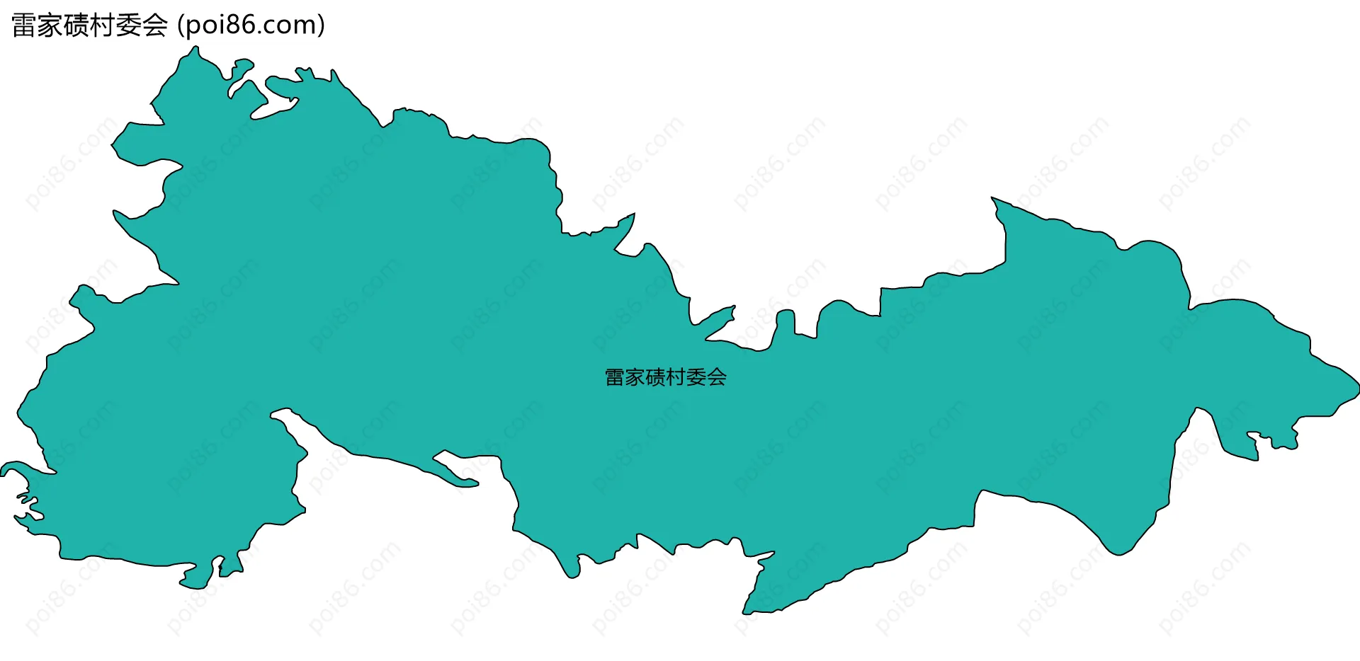 雷家碛村委会边界地图