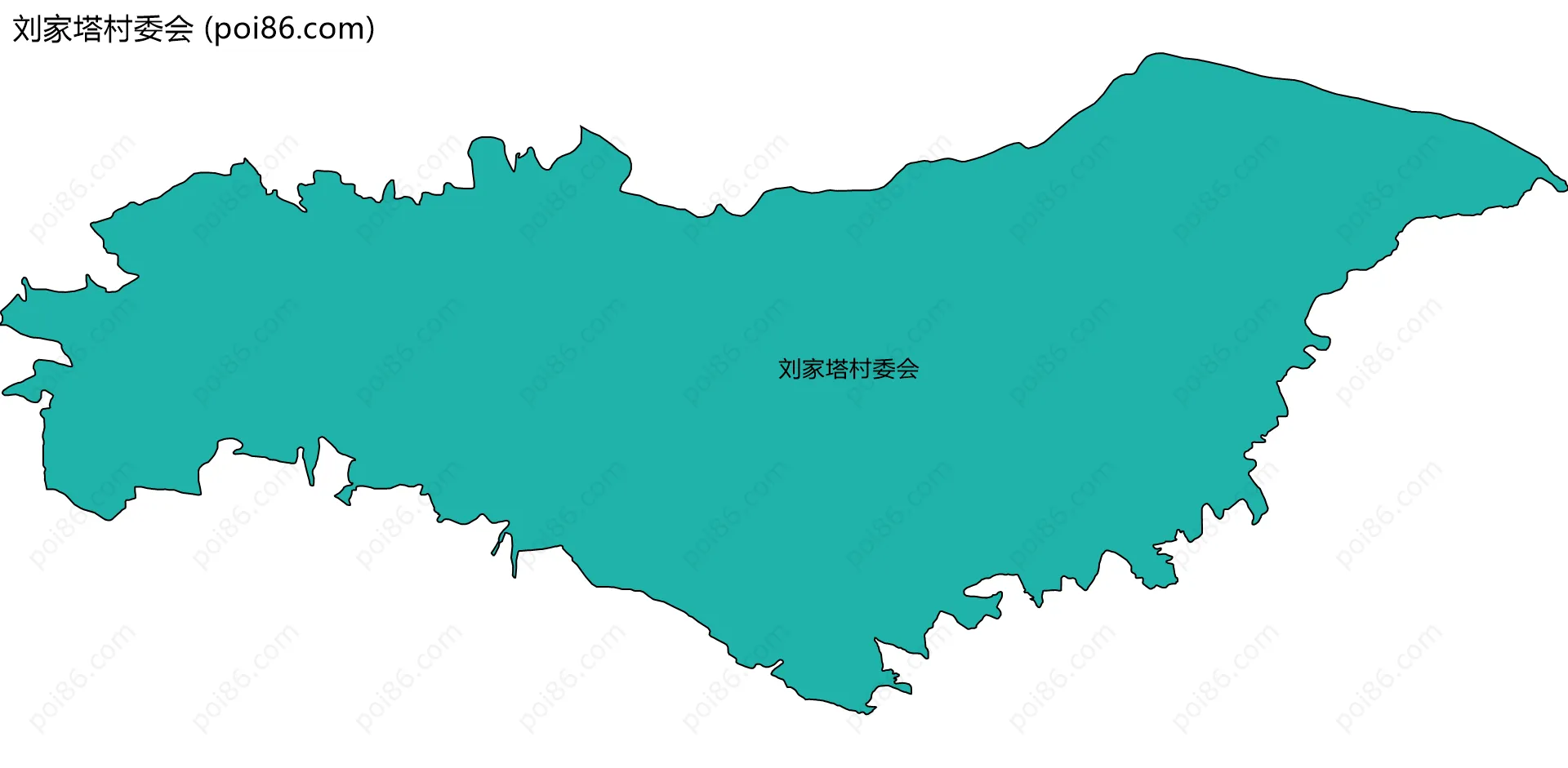刘家塔村委会边界地图