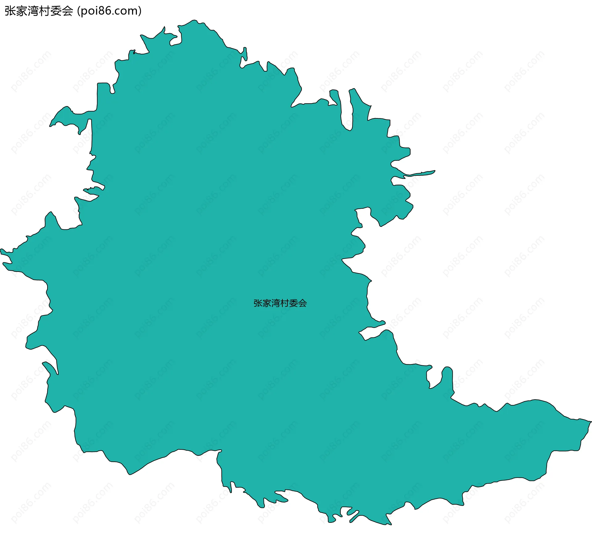 张家湾村委会边界地图