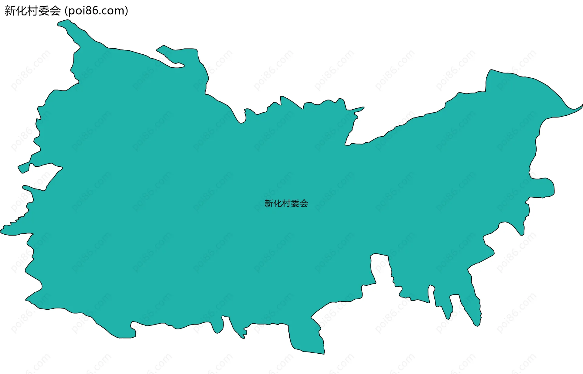 新化村委会边界地图