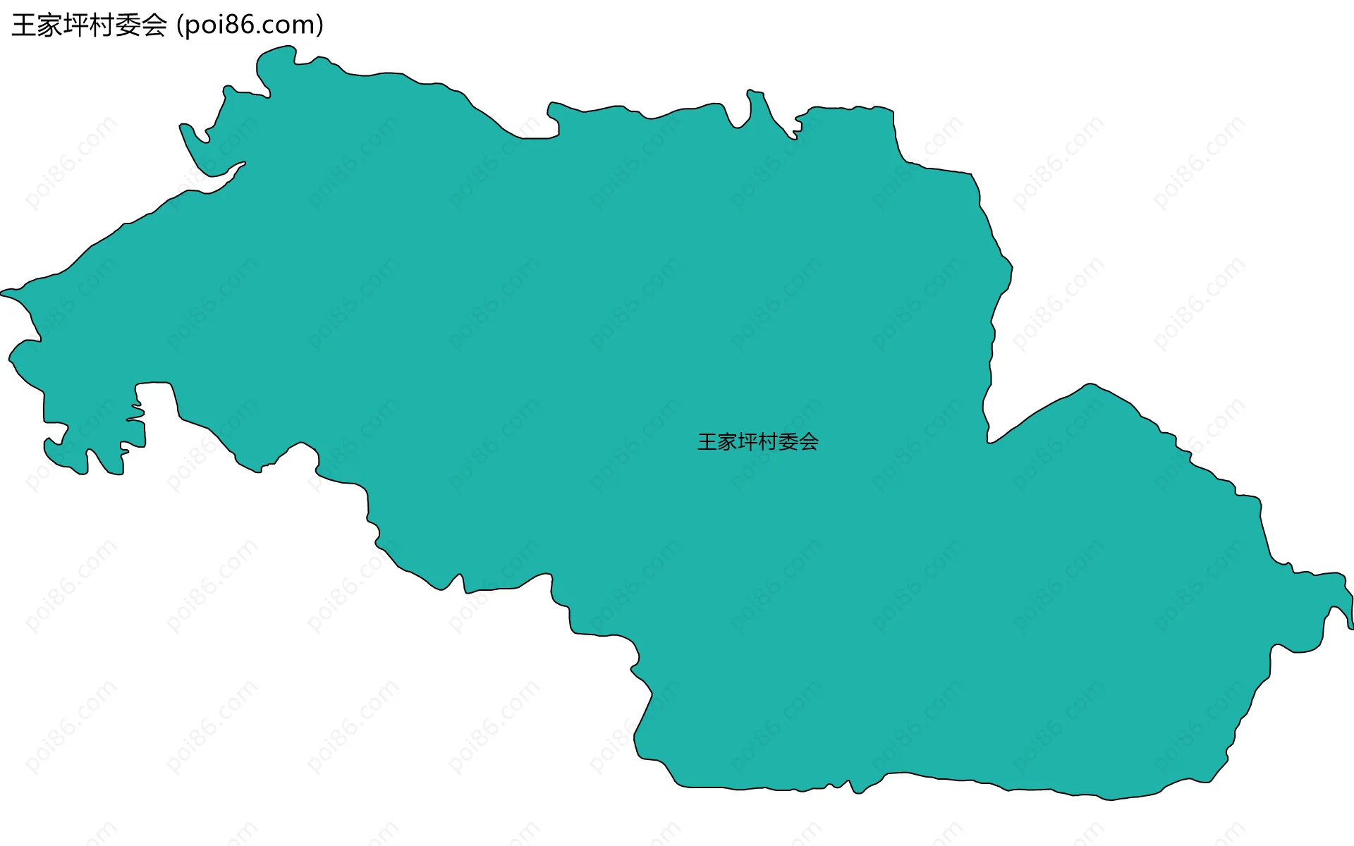 王家坪村委会边界地图