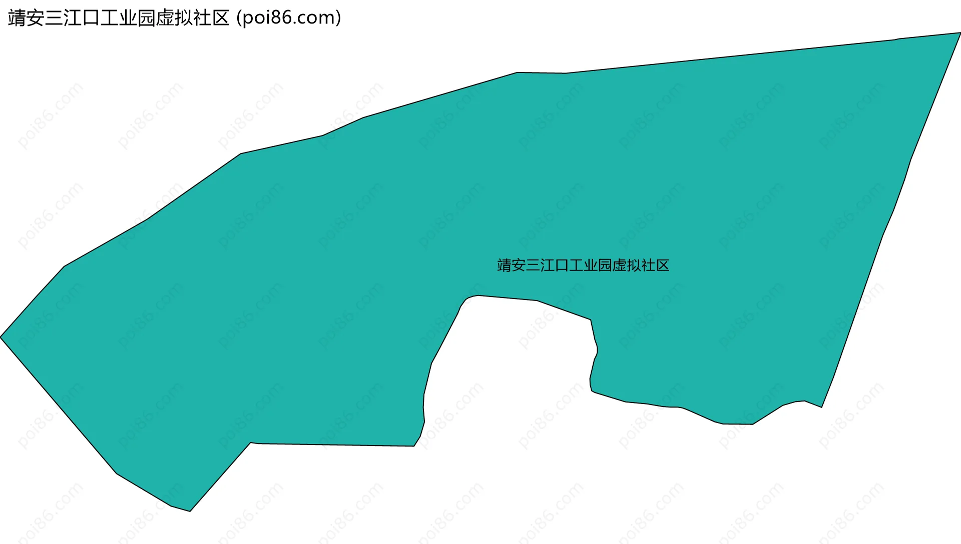 靖安三江口工业园虚拟社区边界地图