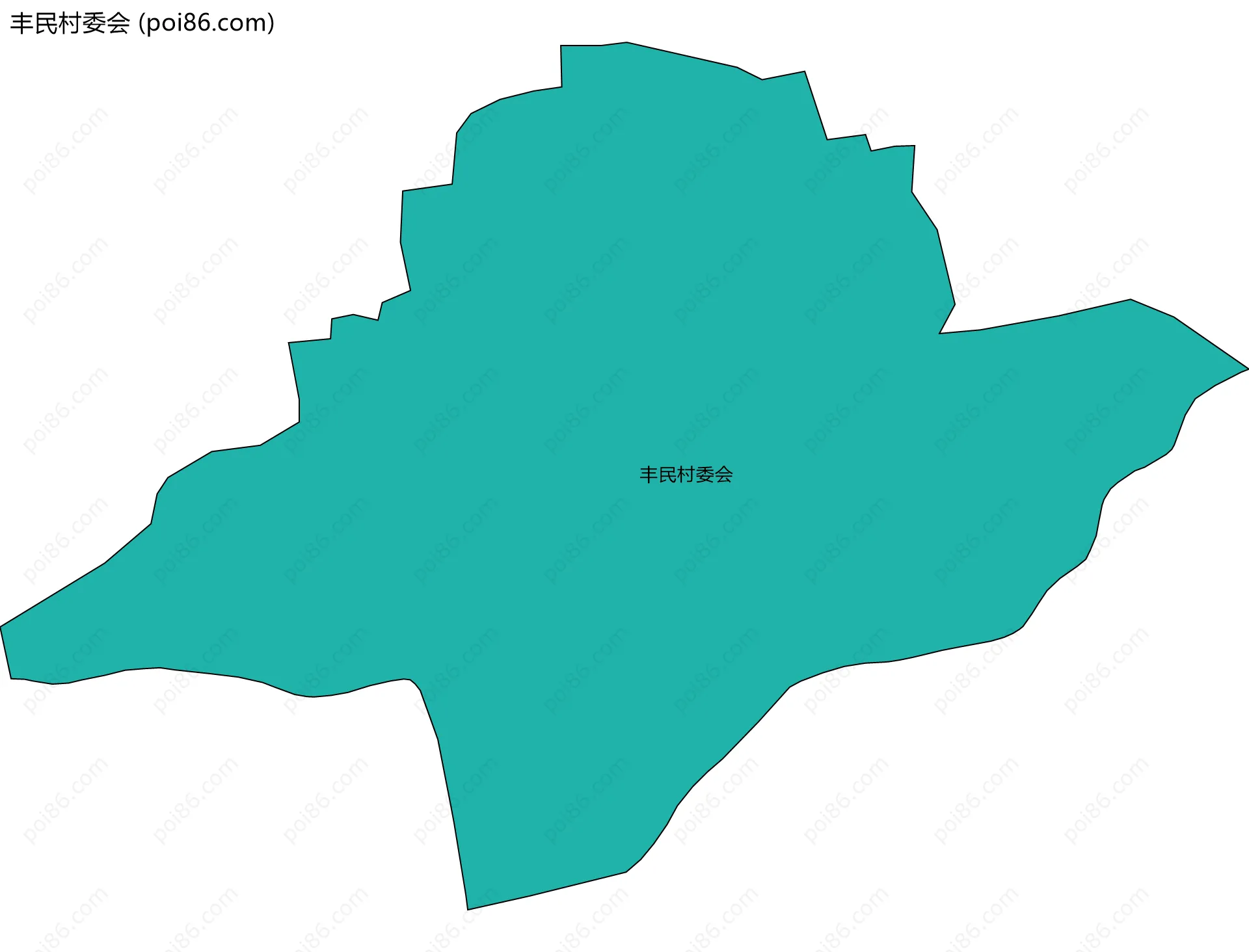 丰民村委会边界地图