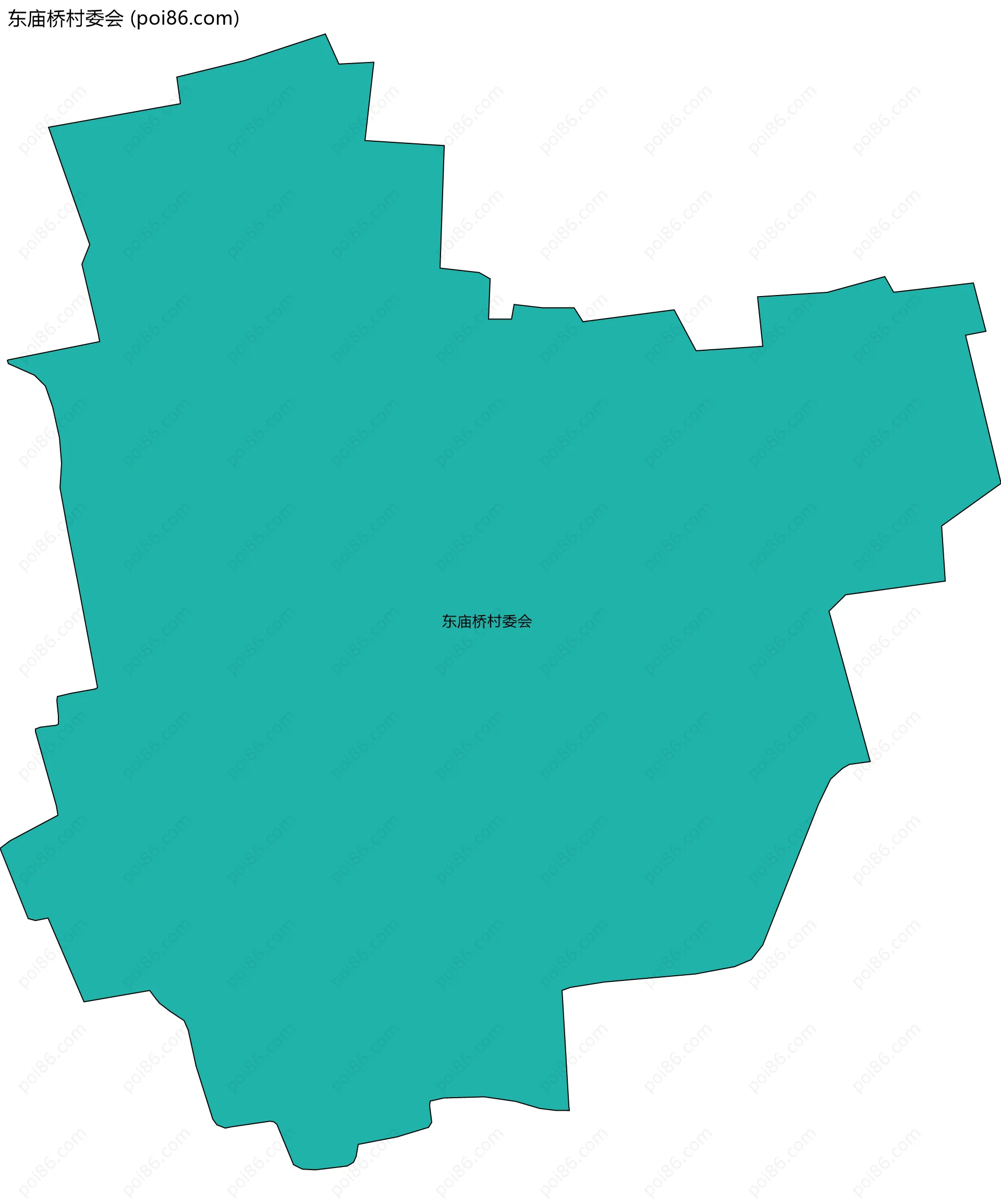 东庙桥村委会边界地图