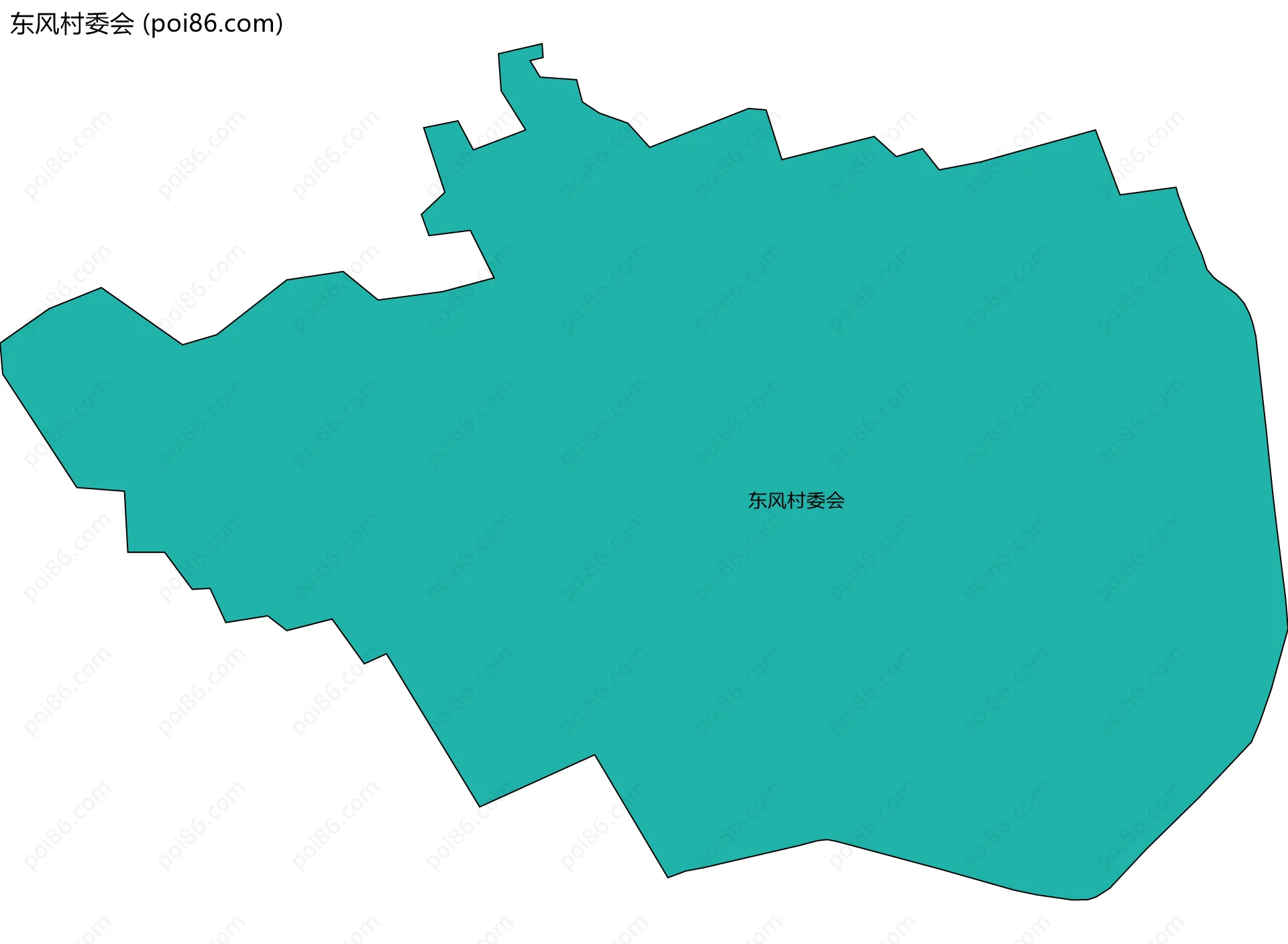 东风村委会边界地图
