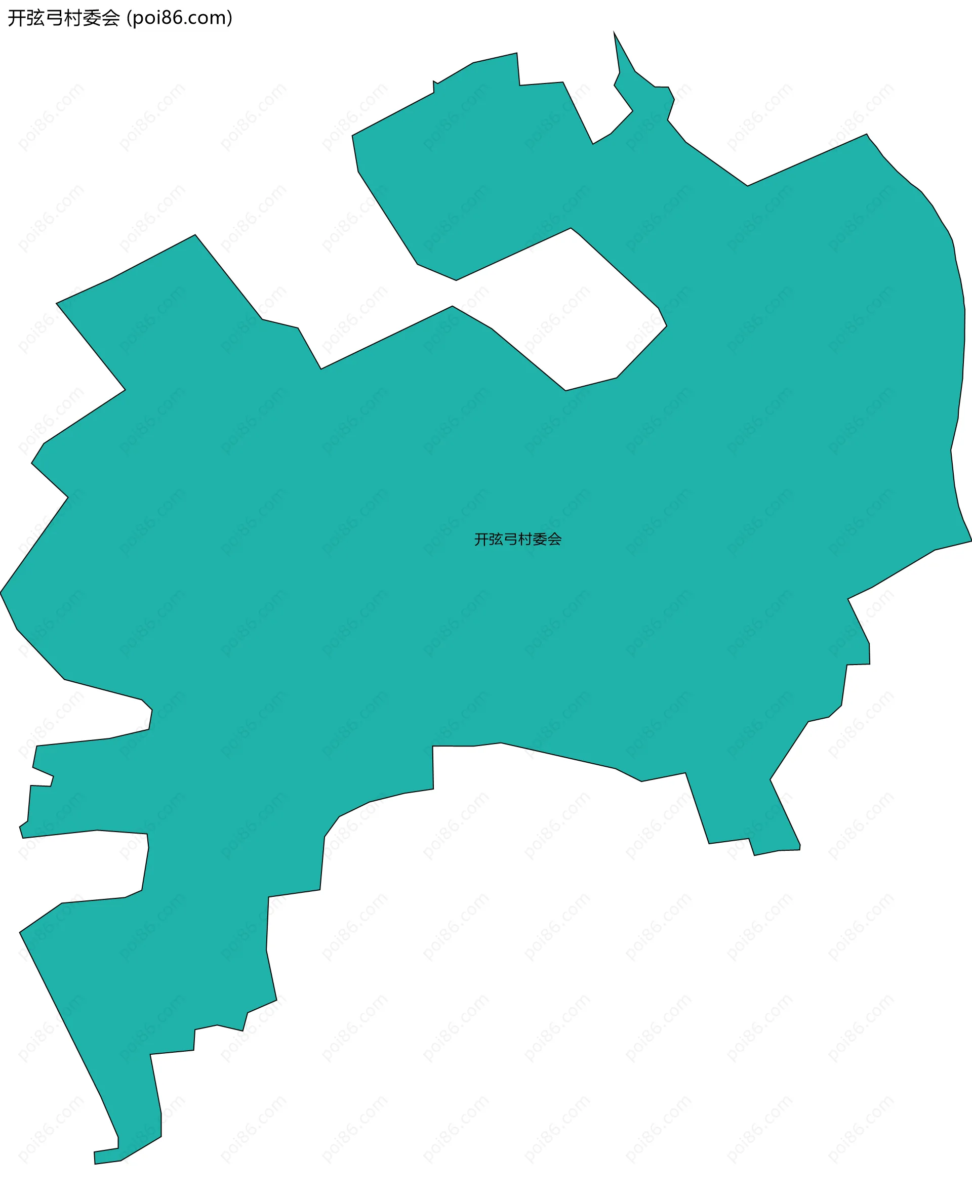 开弦弓村委会边界地图