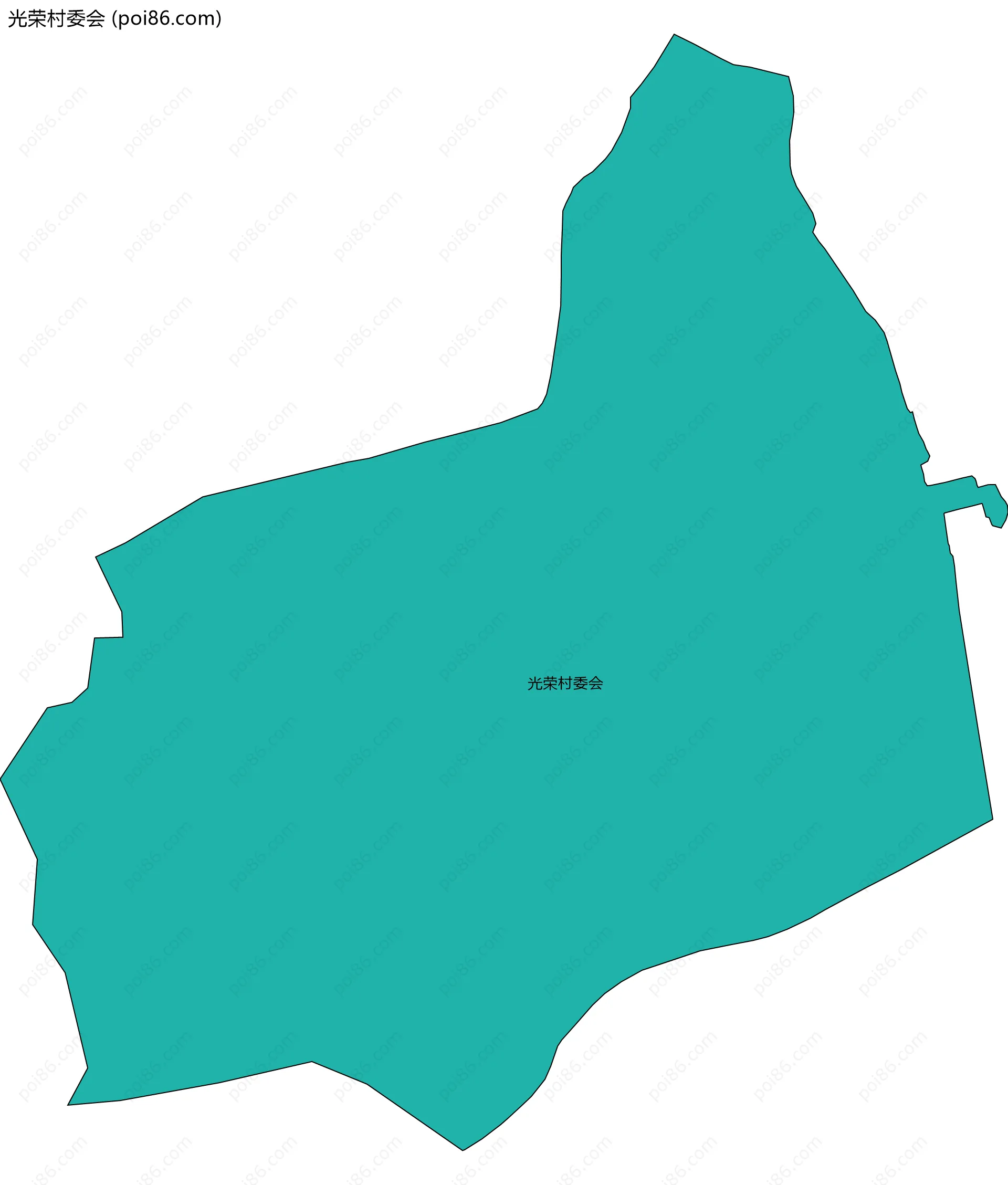 光荣村委会边界地图