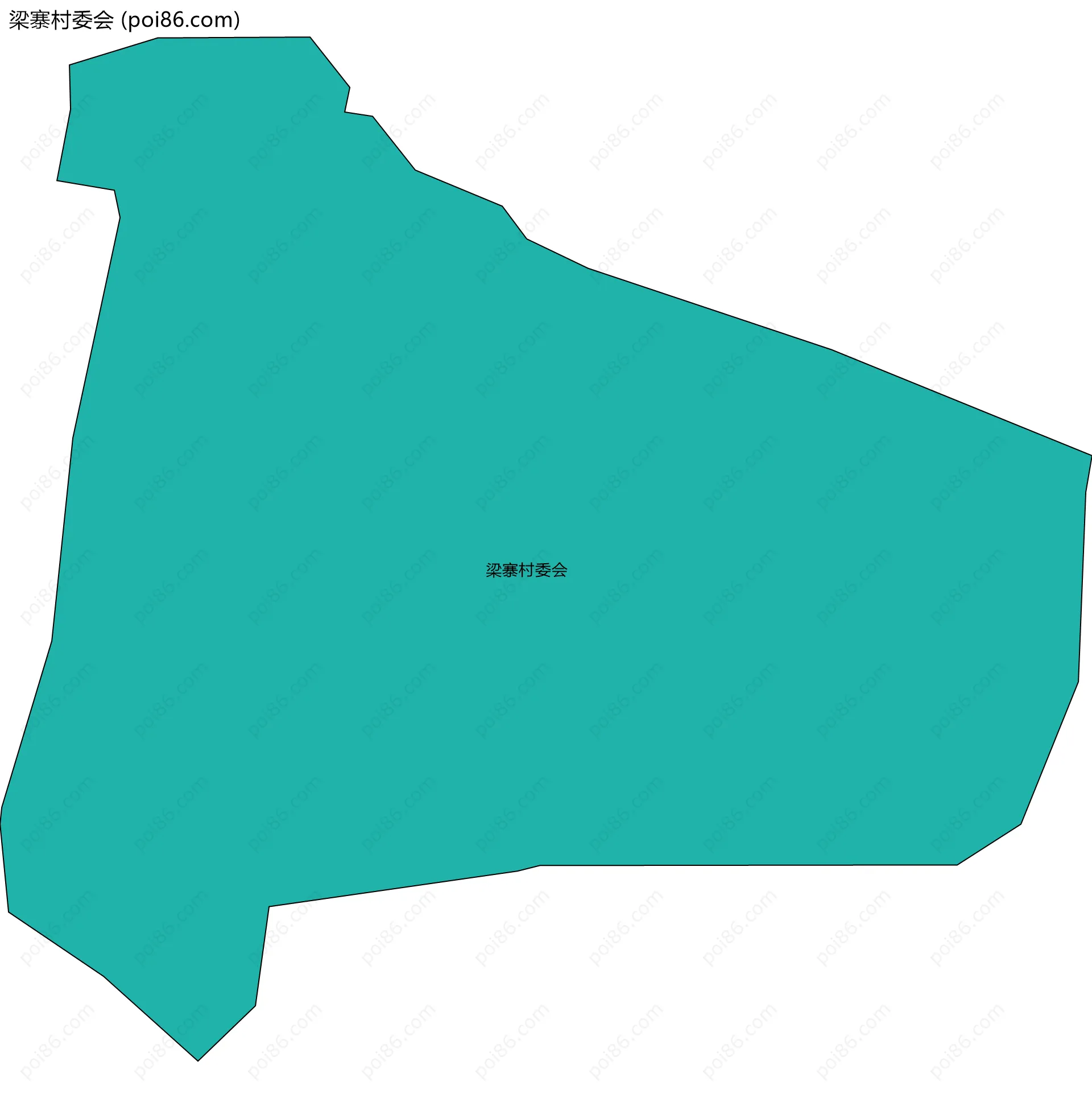 梁寨村委会边界地图