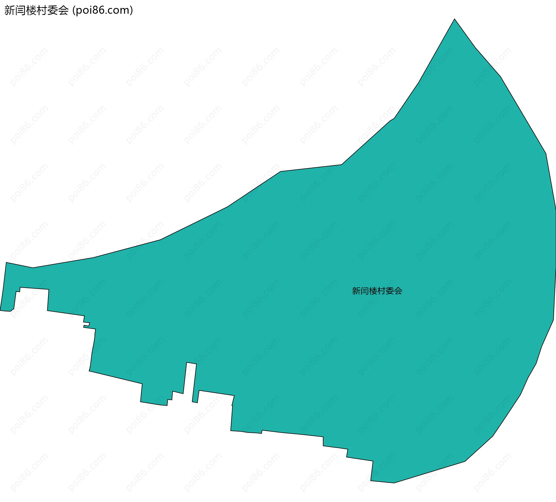 新闫楼村委会边界地图