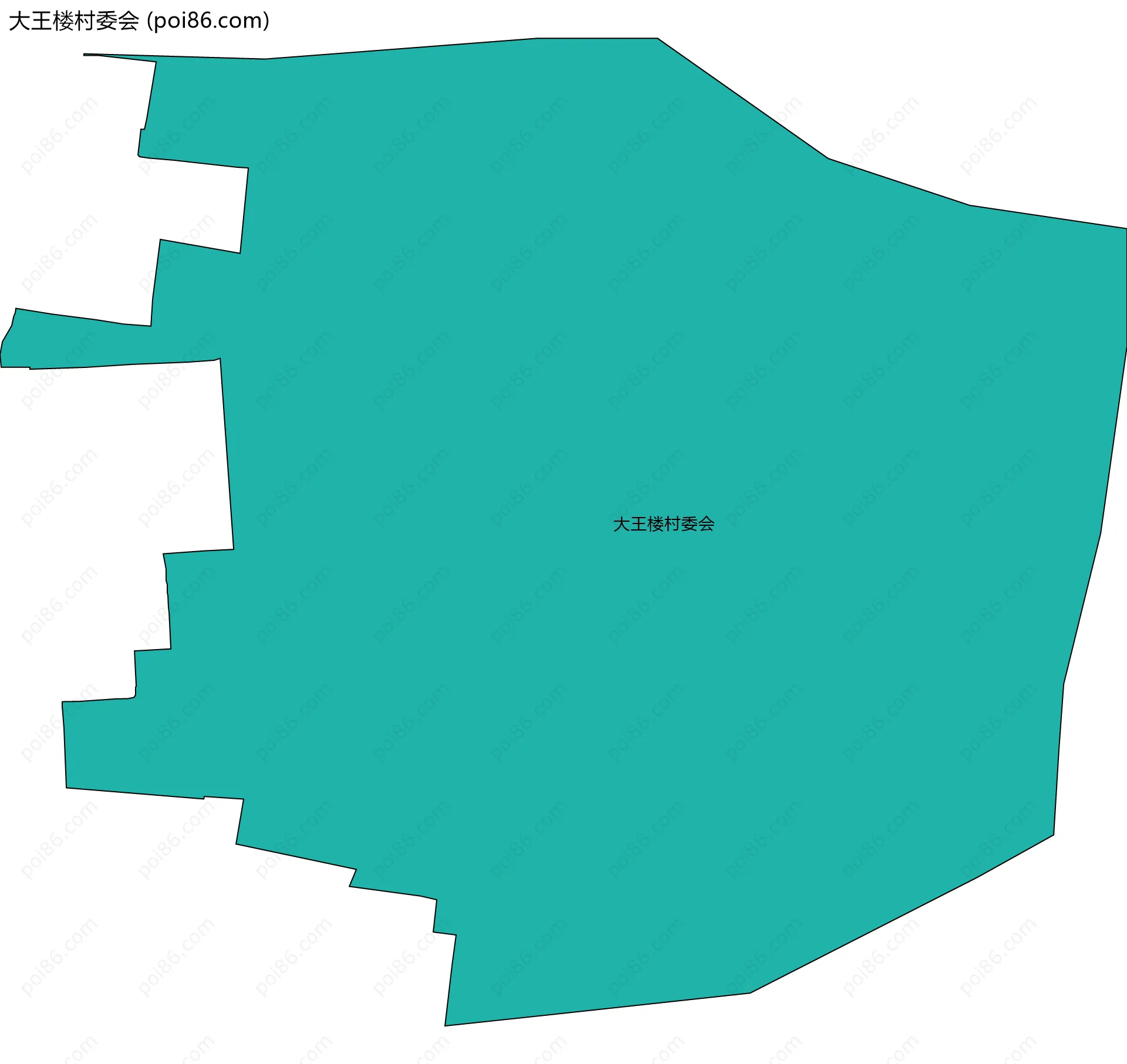 大王楼村委会边界地图
