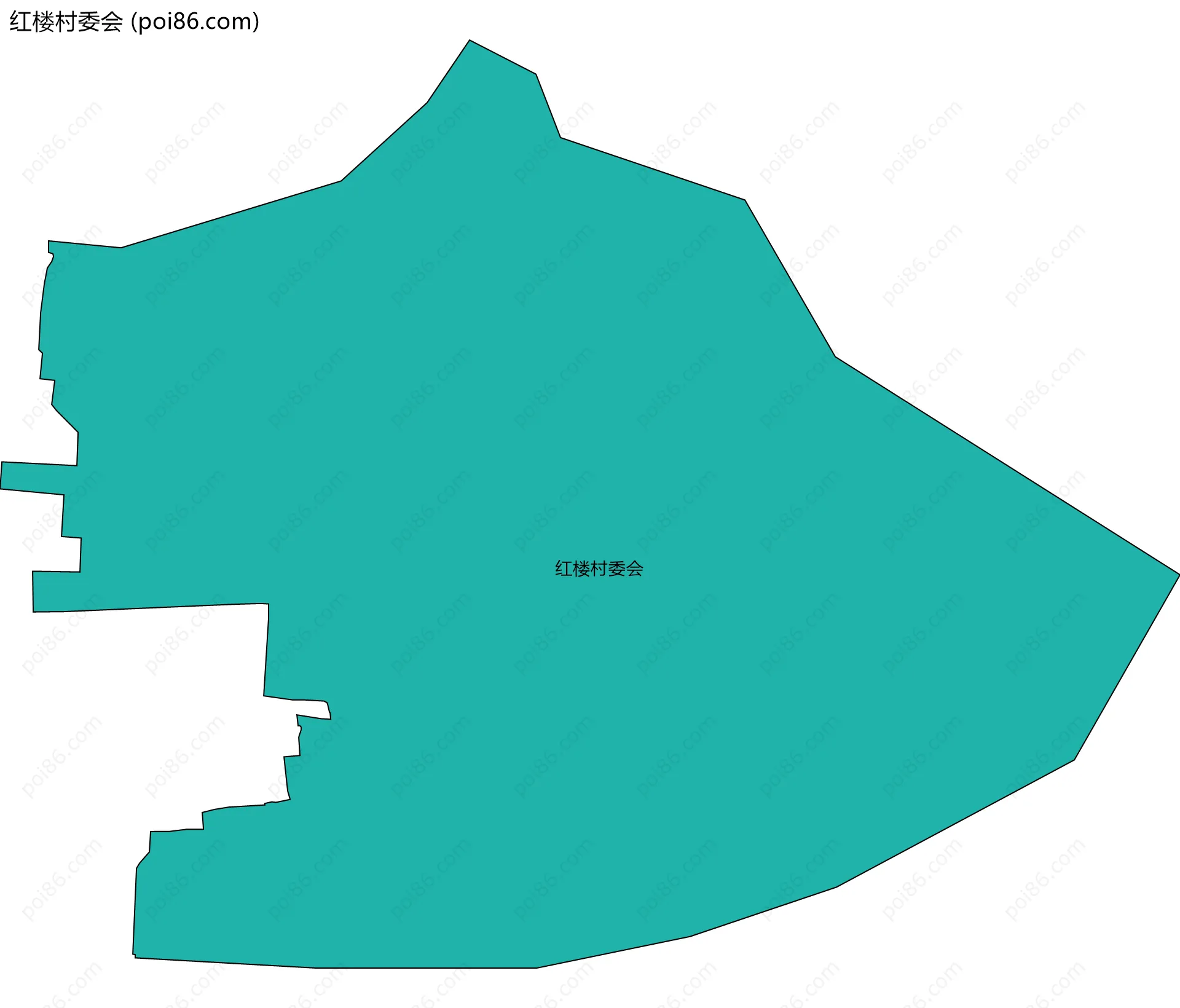 红楼村委会边界地图
