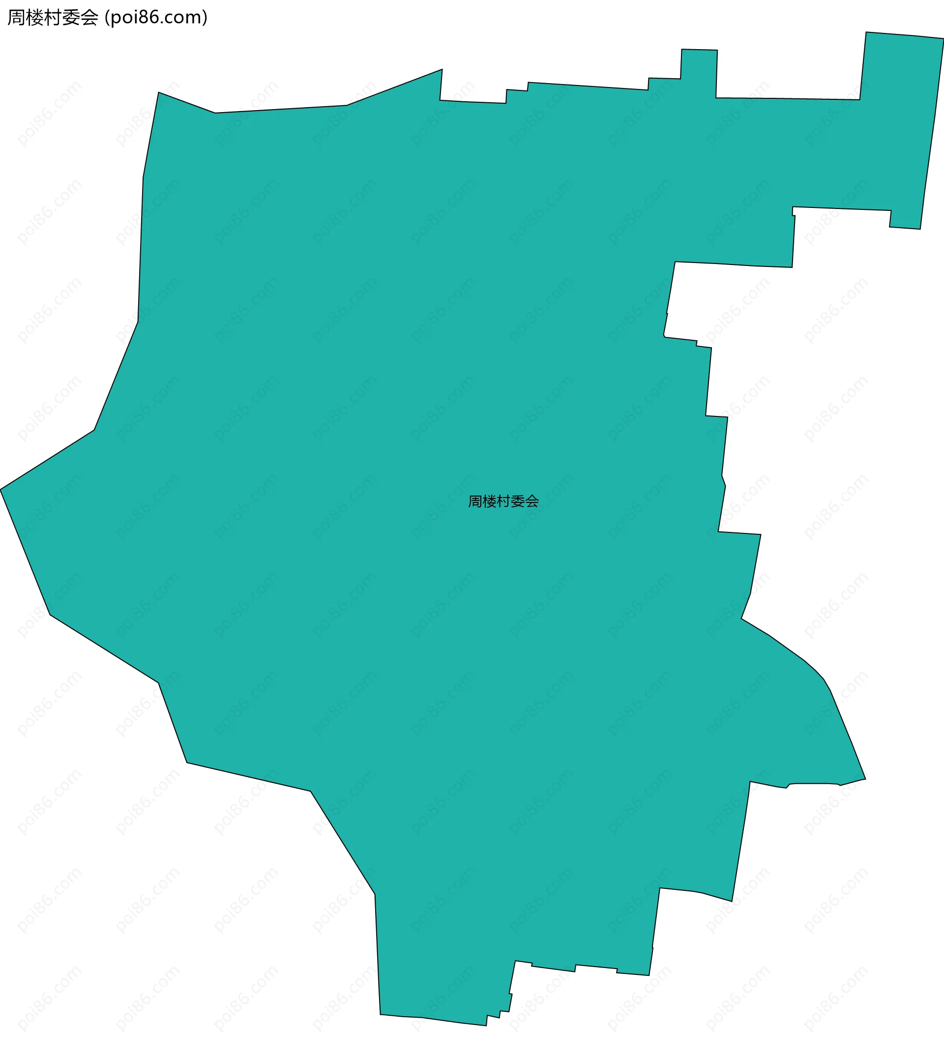 周楼村委会边界地图