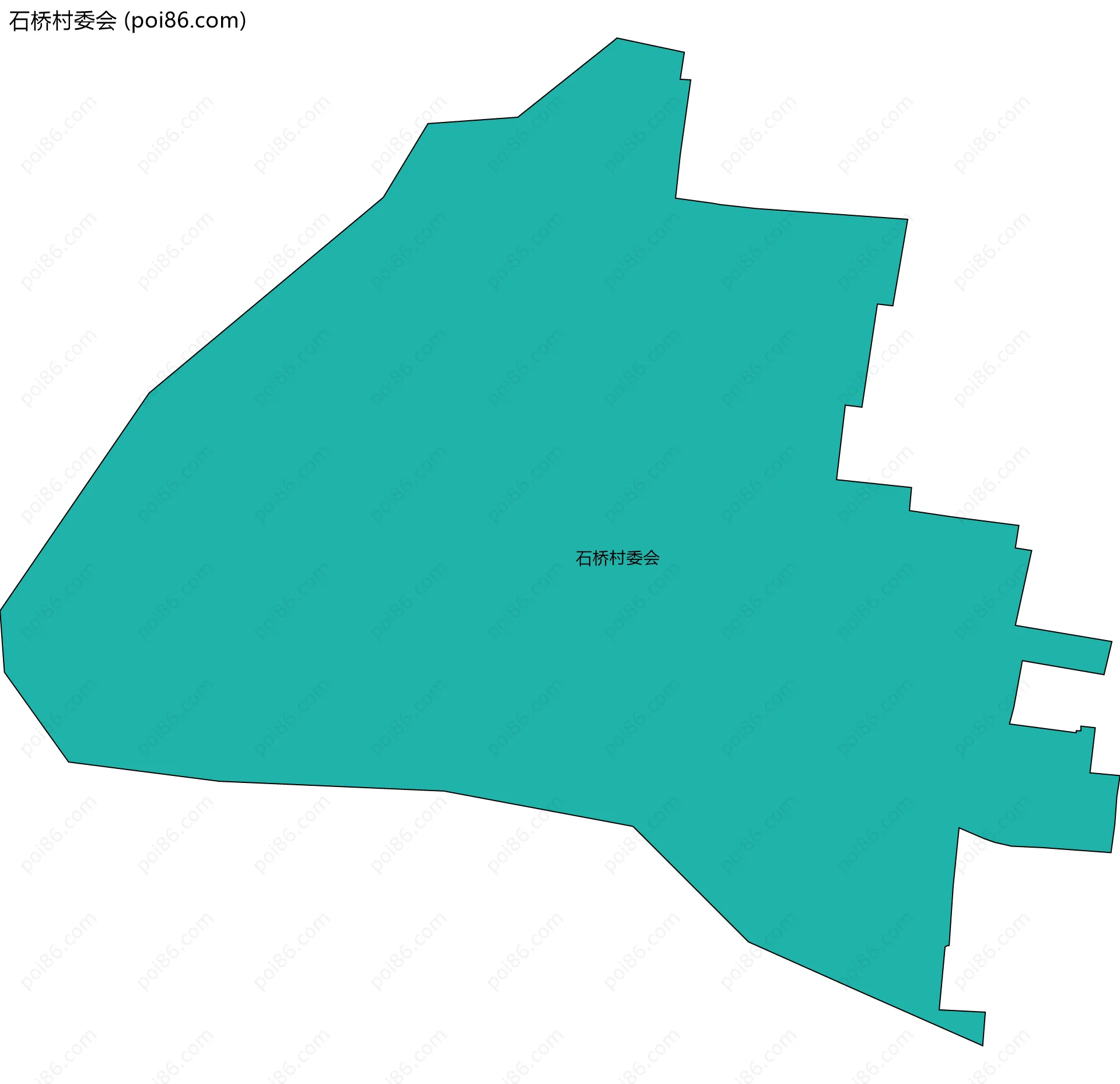 石桥村委会边界地图