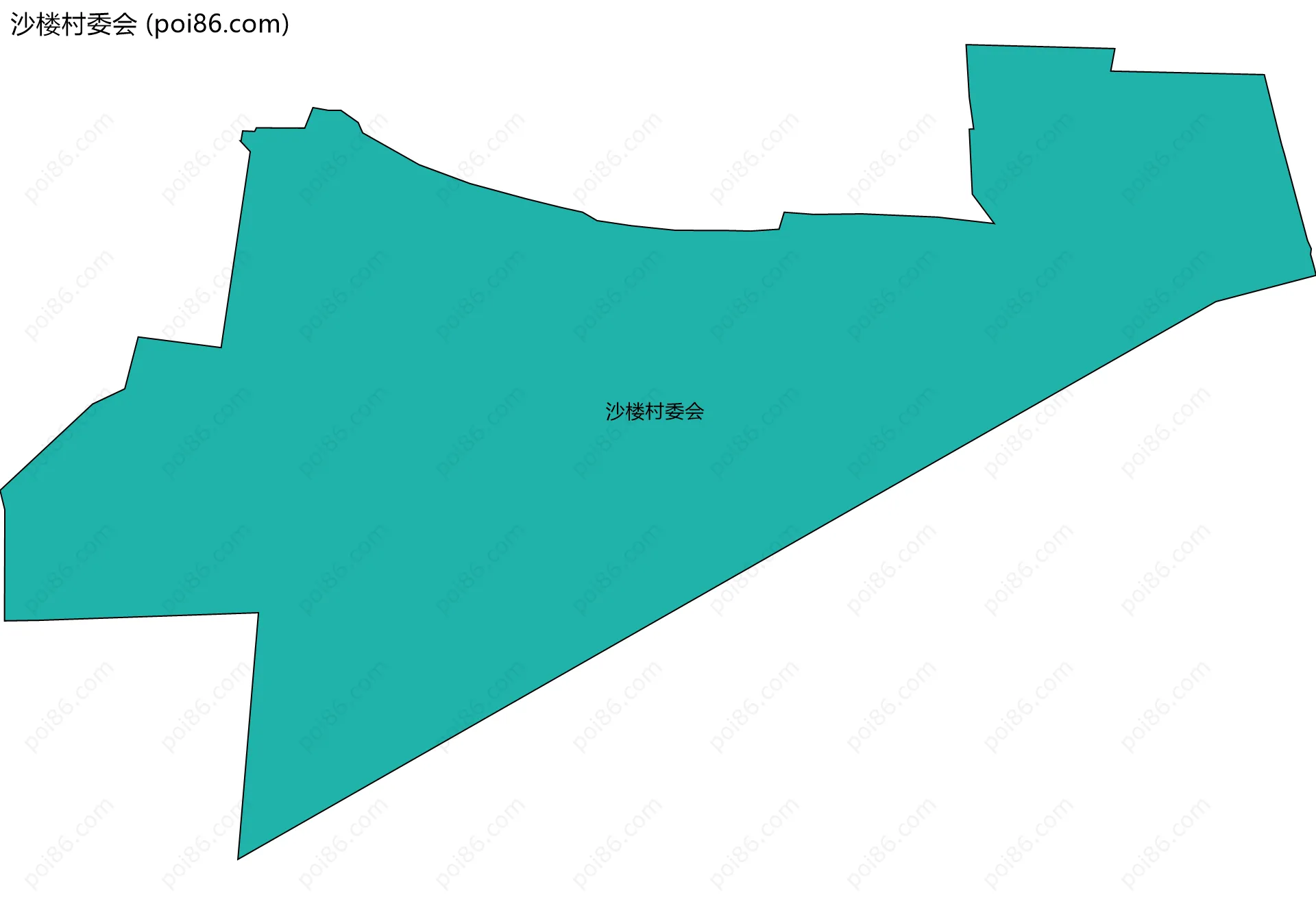 沙楼村委会边界地图