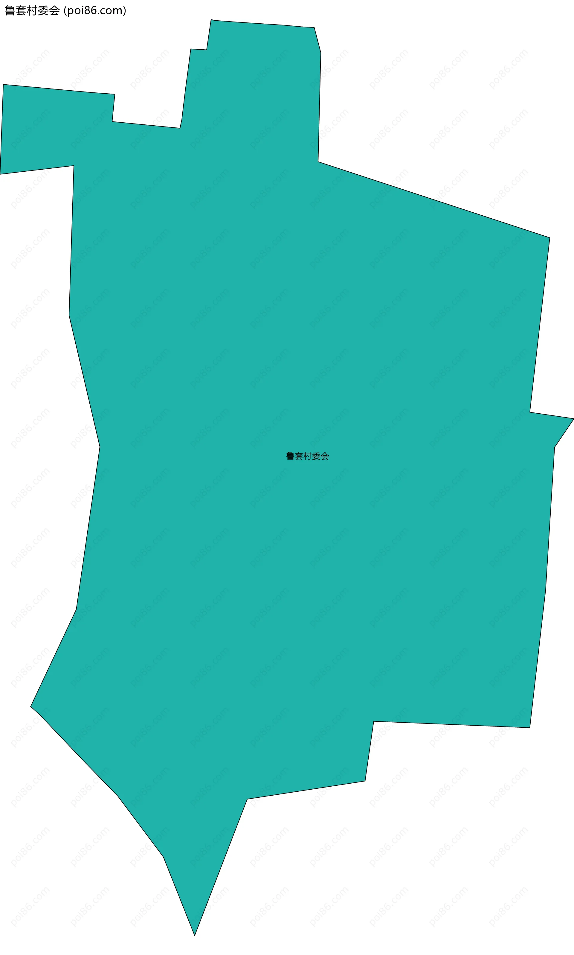 鲁套村委会边界地图