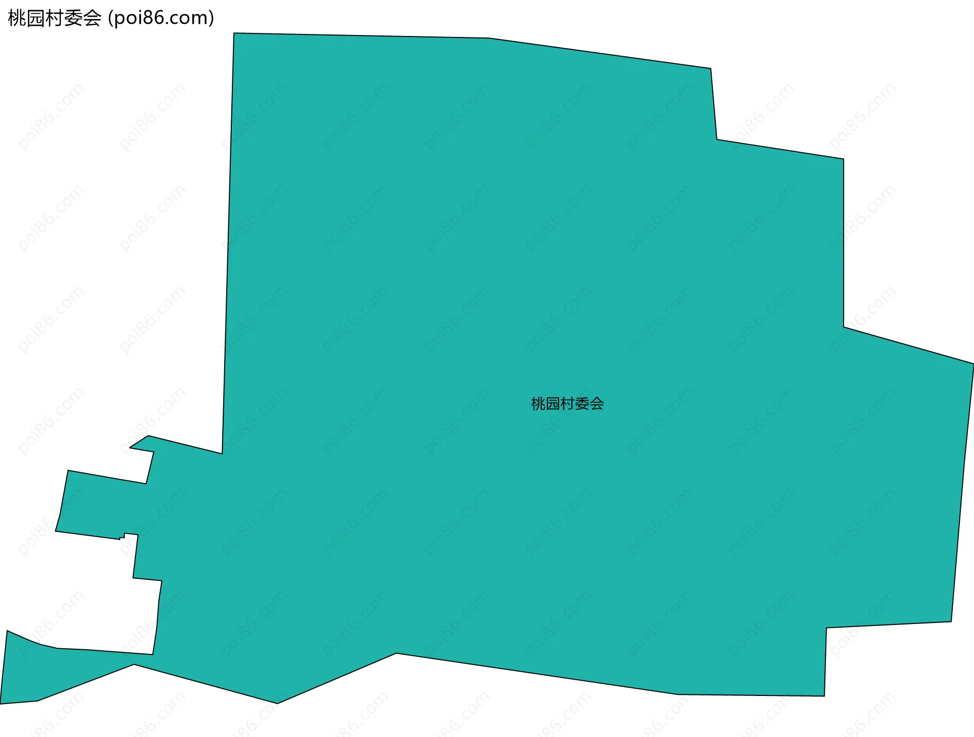 桃园村委会边界地图