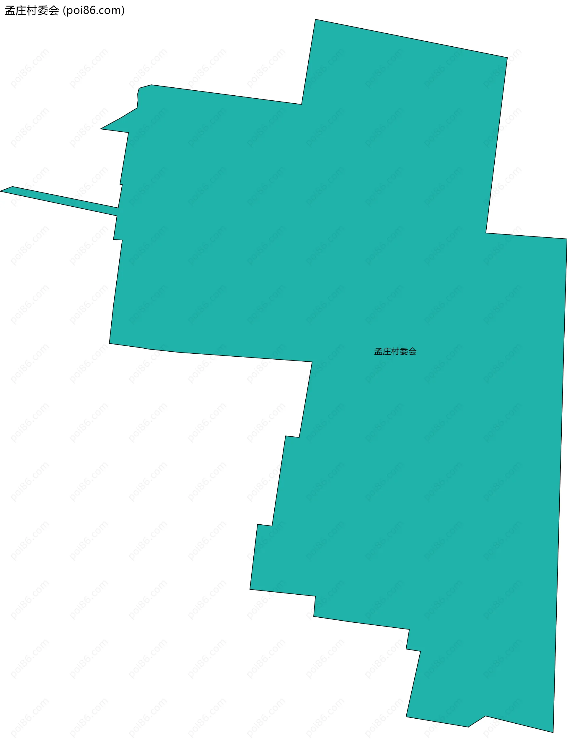 孟庄村委会边界地图