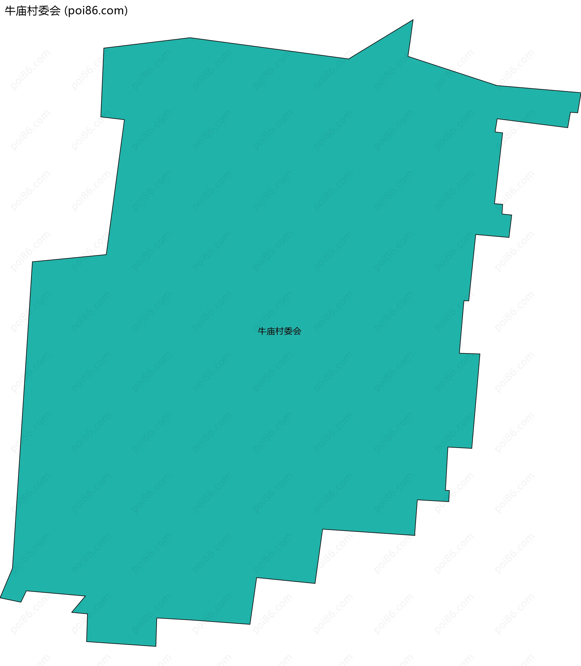 牛庙村委会边界地图
