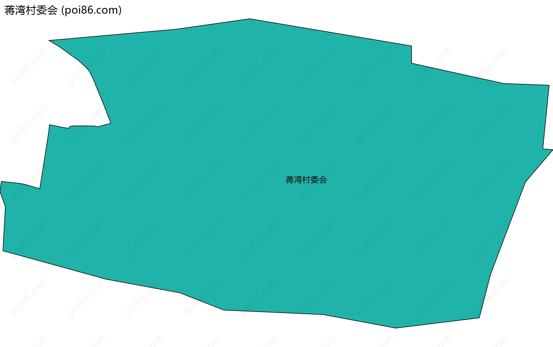 蒋湾村委会边界地图