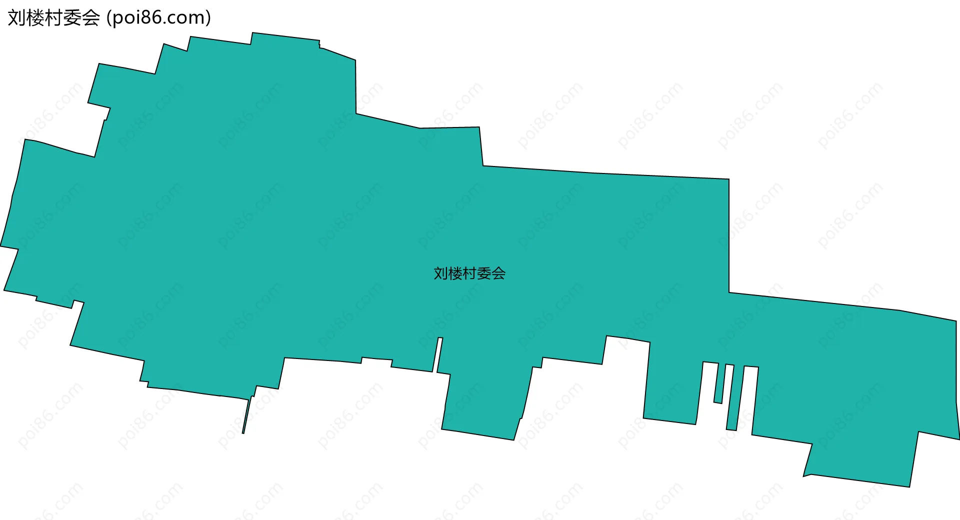 刘楼村委会边界地图