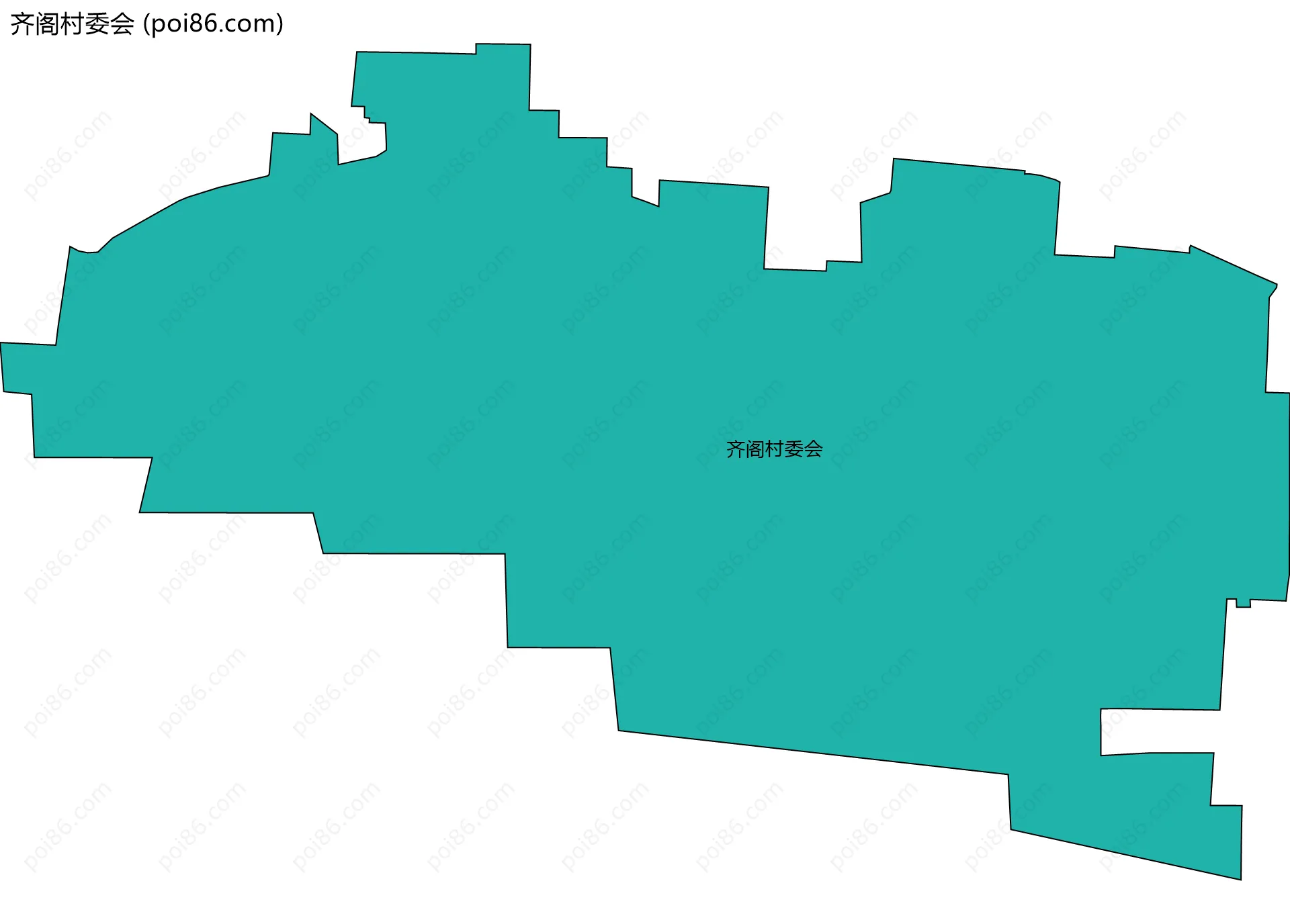 齐阁村委会边界地图