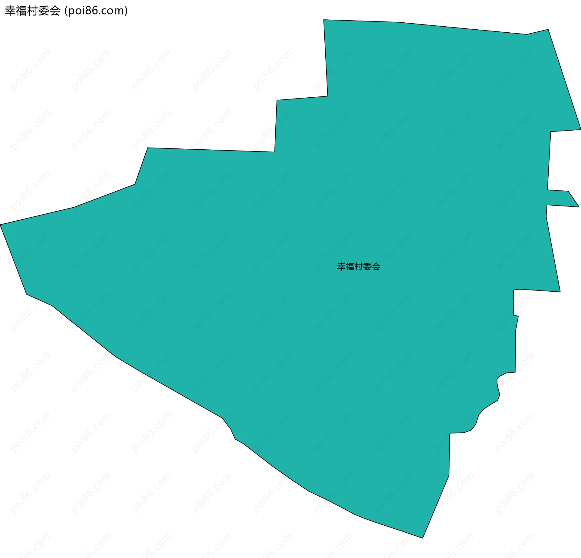幸福村委会边界地图