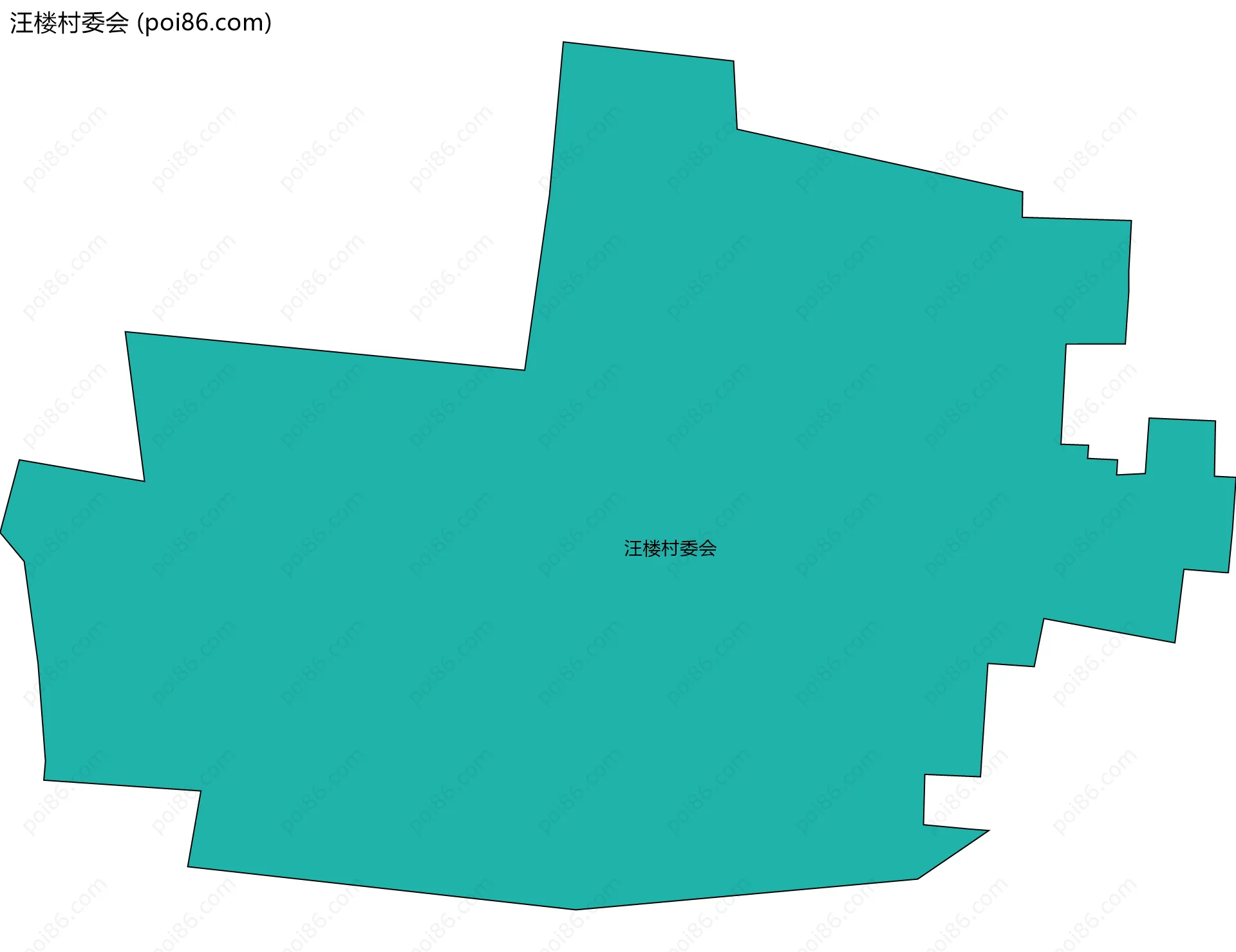汪楼村委会边界地图