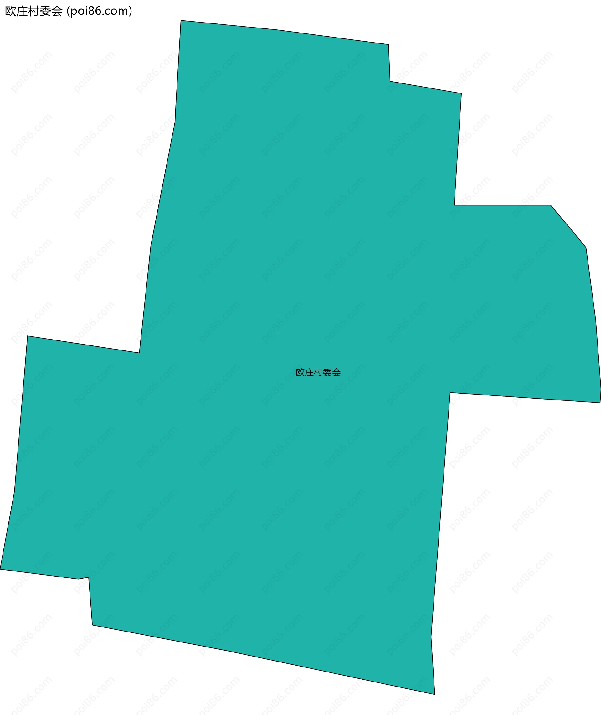 欧庄村委会边界地图