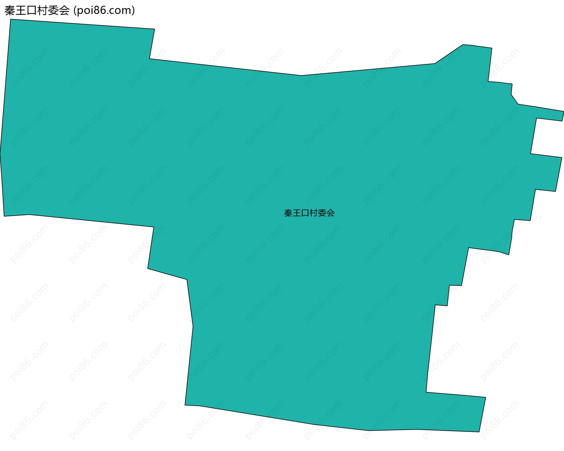 秦王口村委会边界地图
