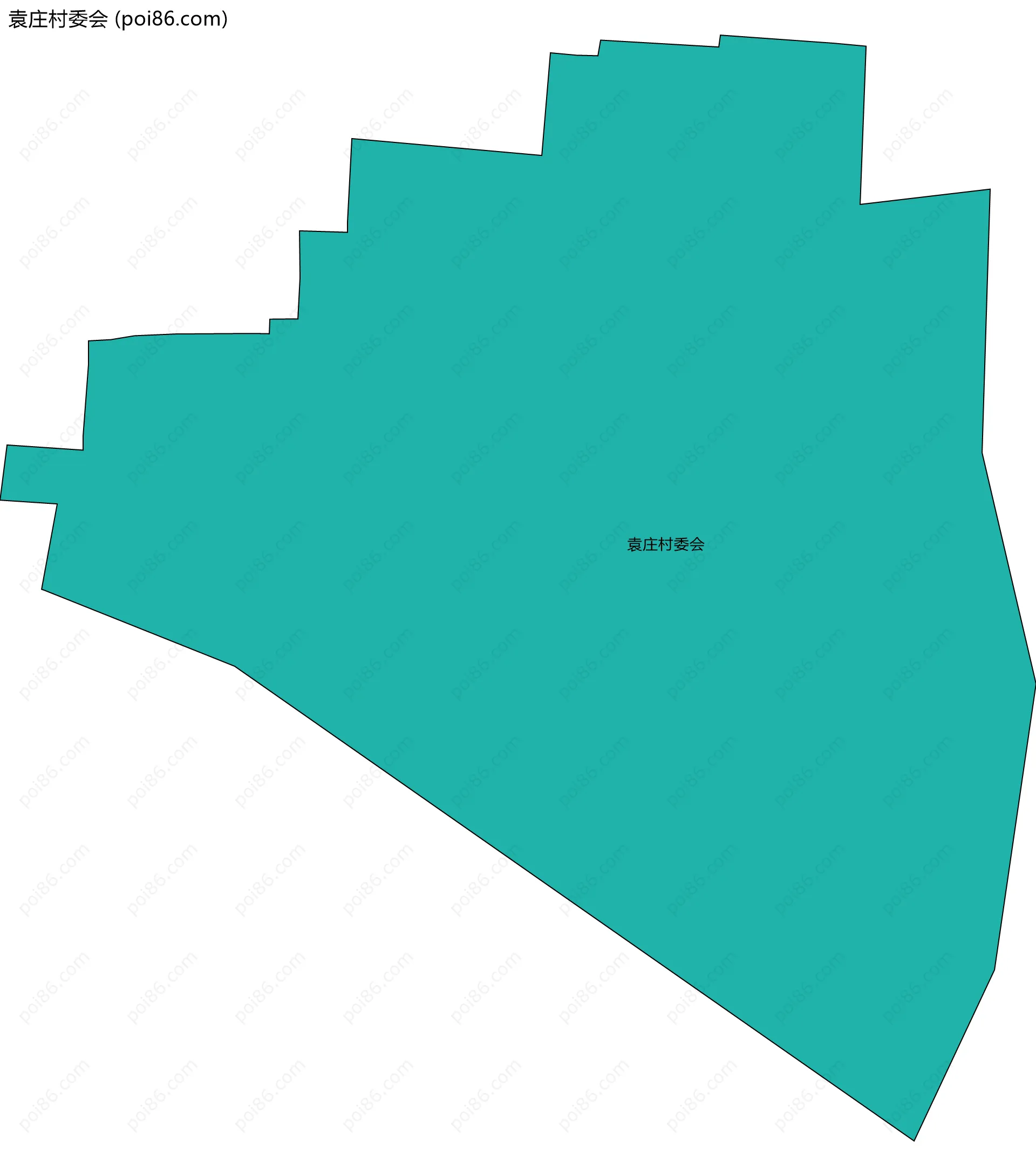 袁庄村委会边界地图