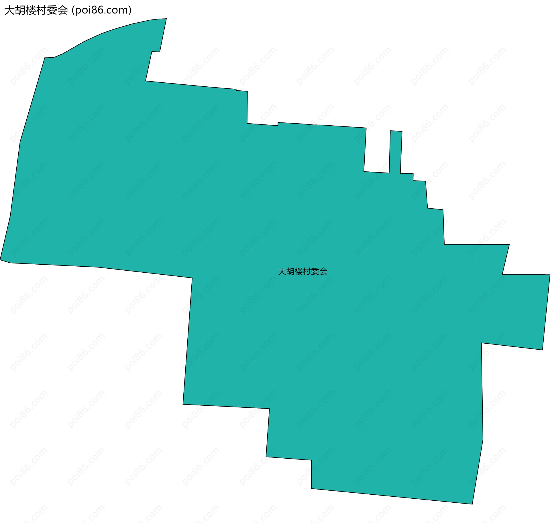 大胡楼村委会边界地图