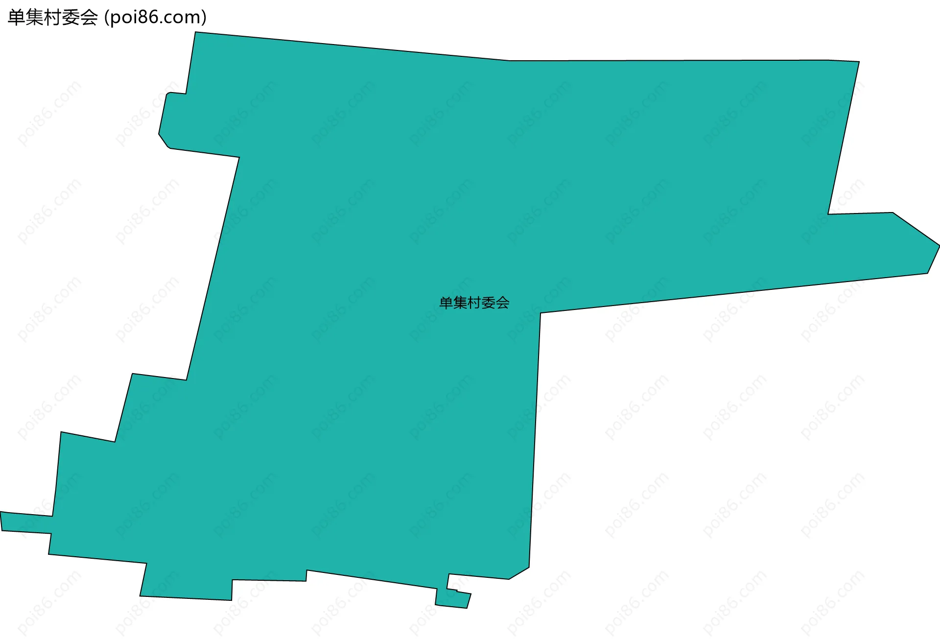 单集村委会边界地图