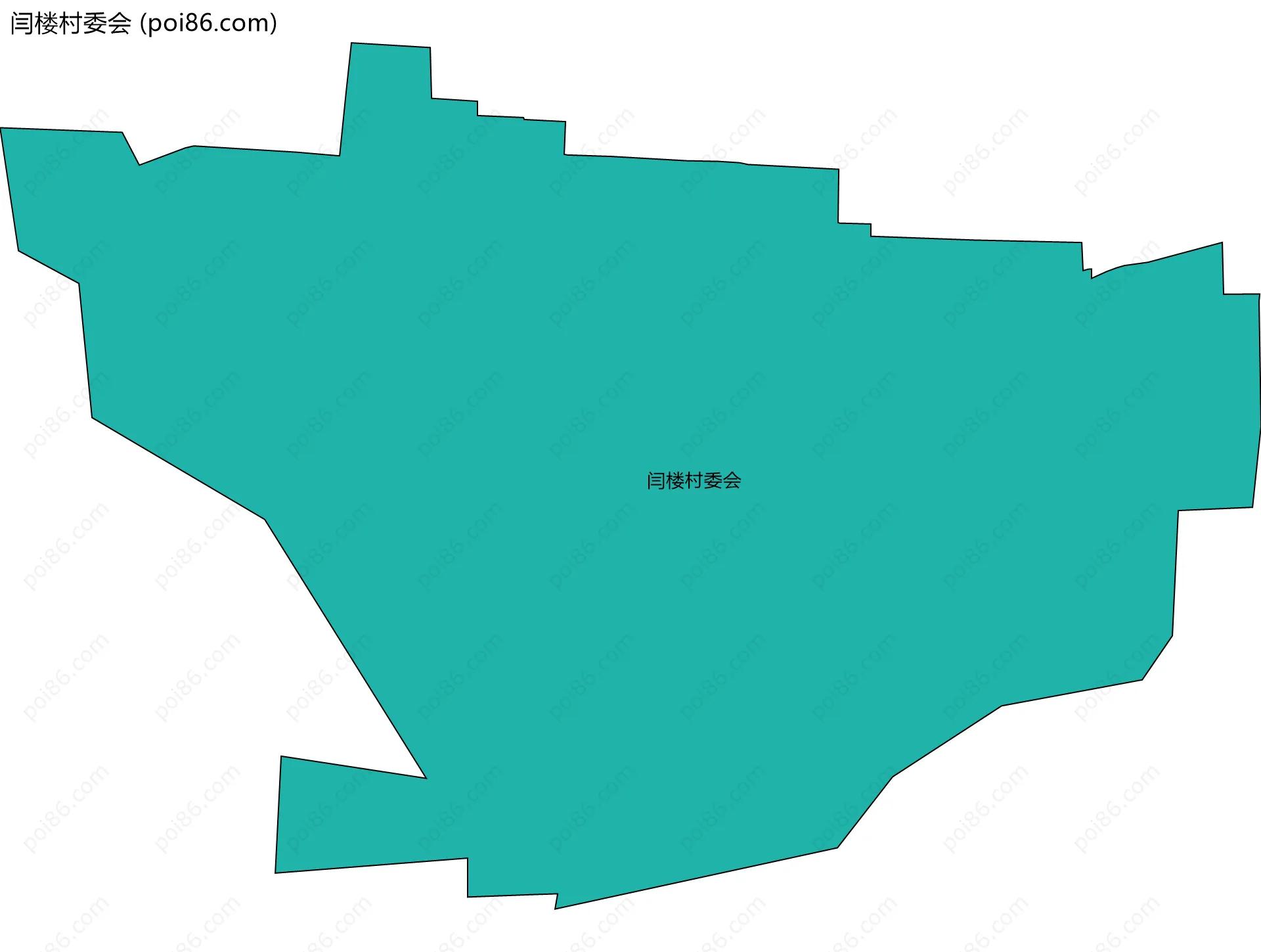 闫楼村委会边界地图