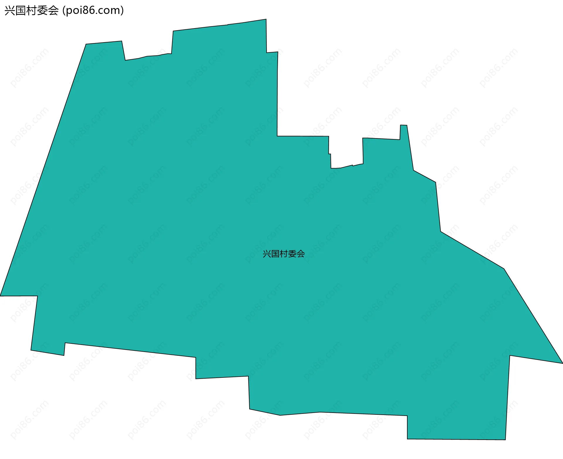 兴国村委会边界地图