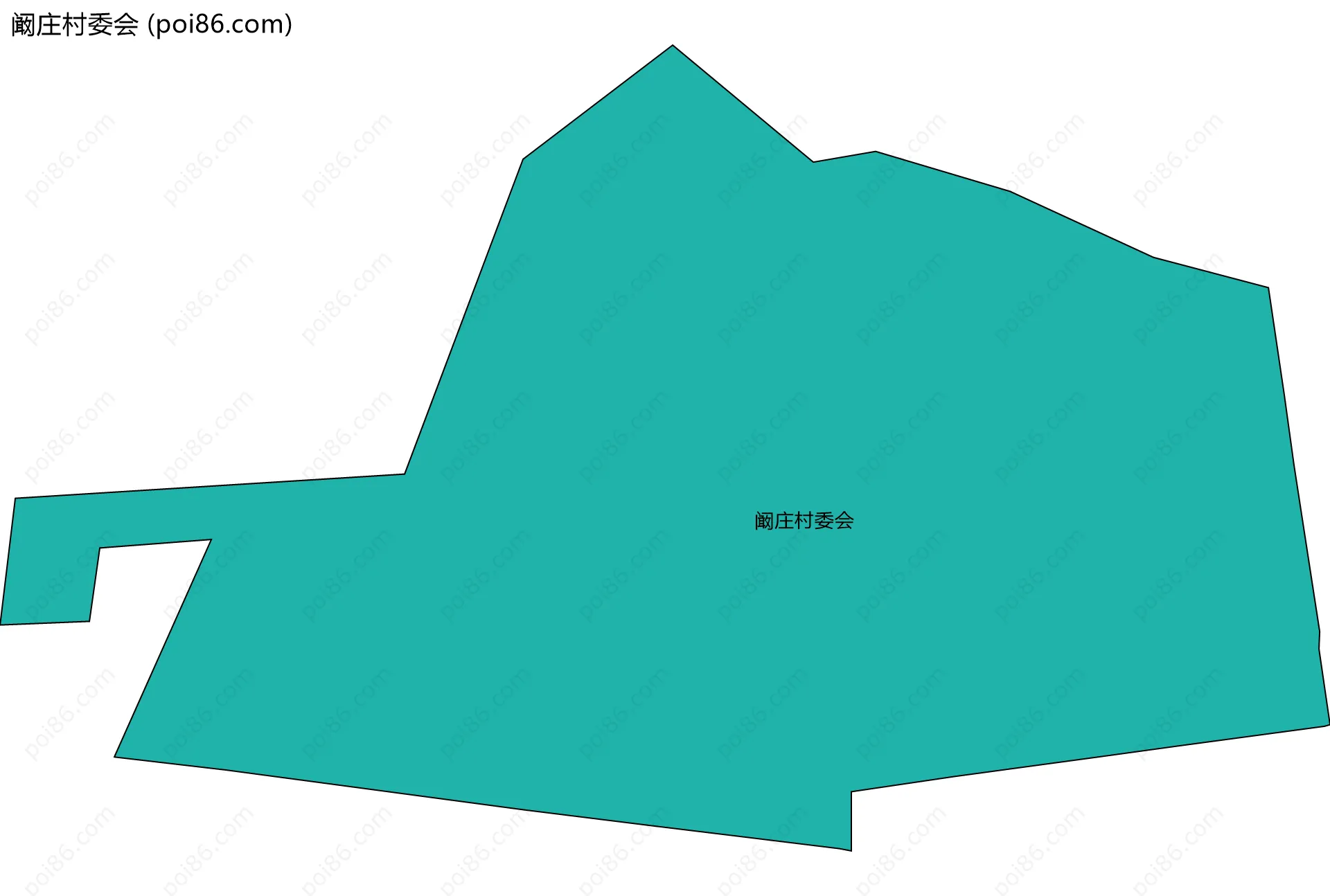 阚庄村委会边界地图