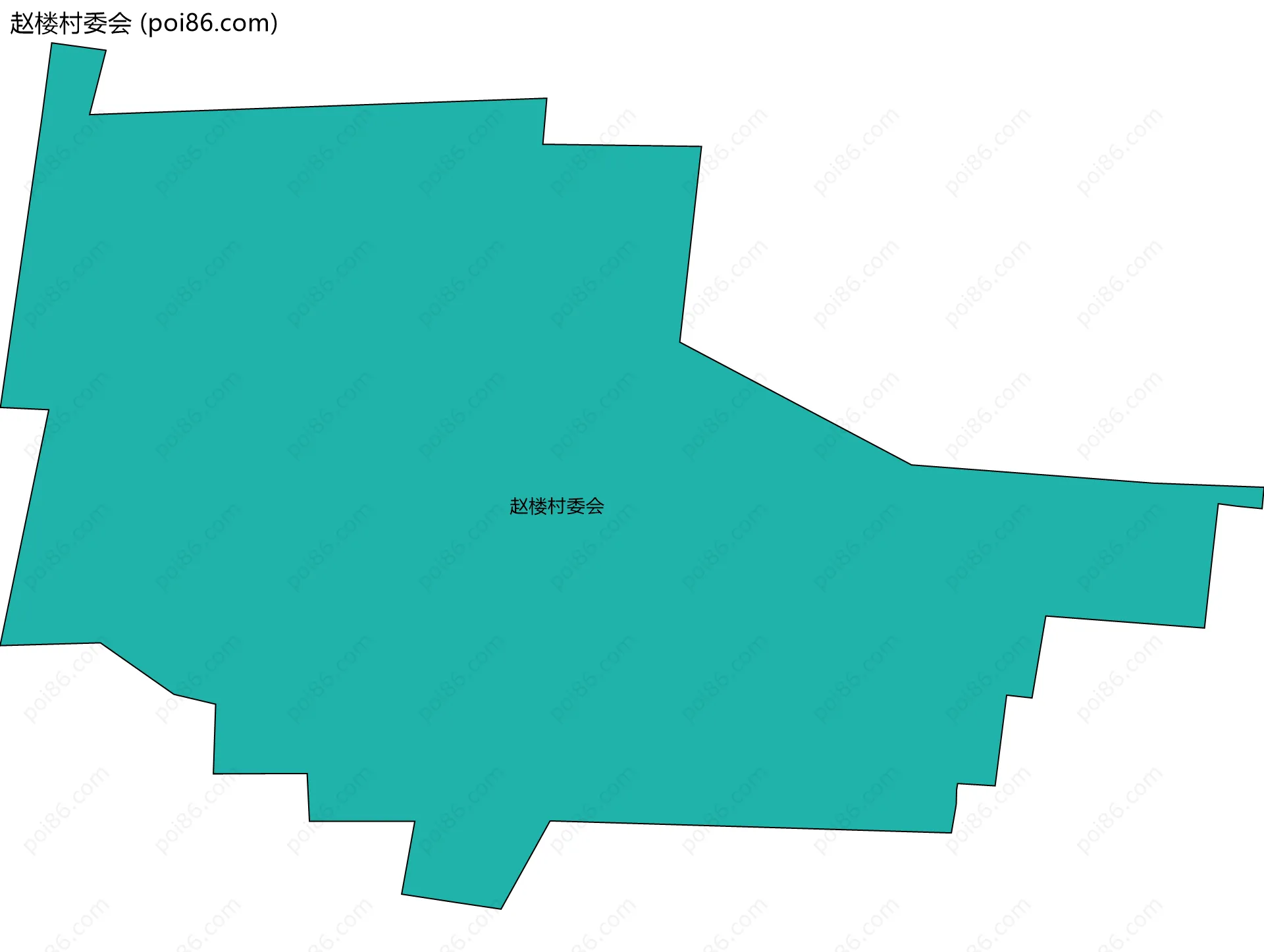 赵楼村委会边界地图