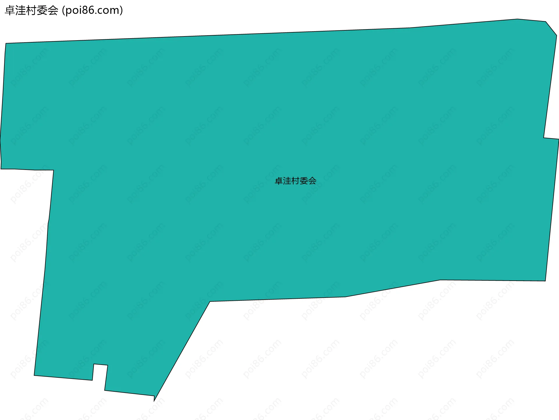卓洼村委会边界地图