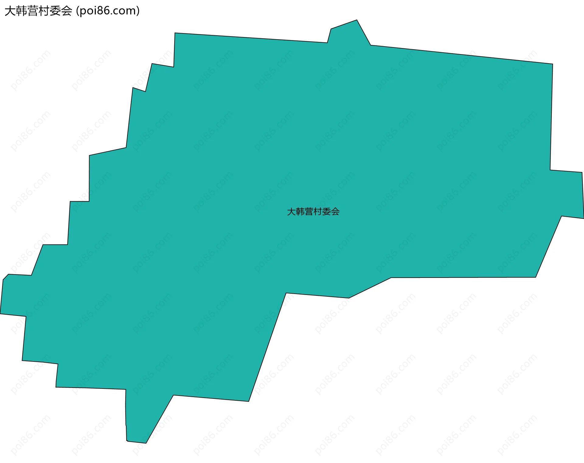 大韩营村委会边界地图