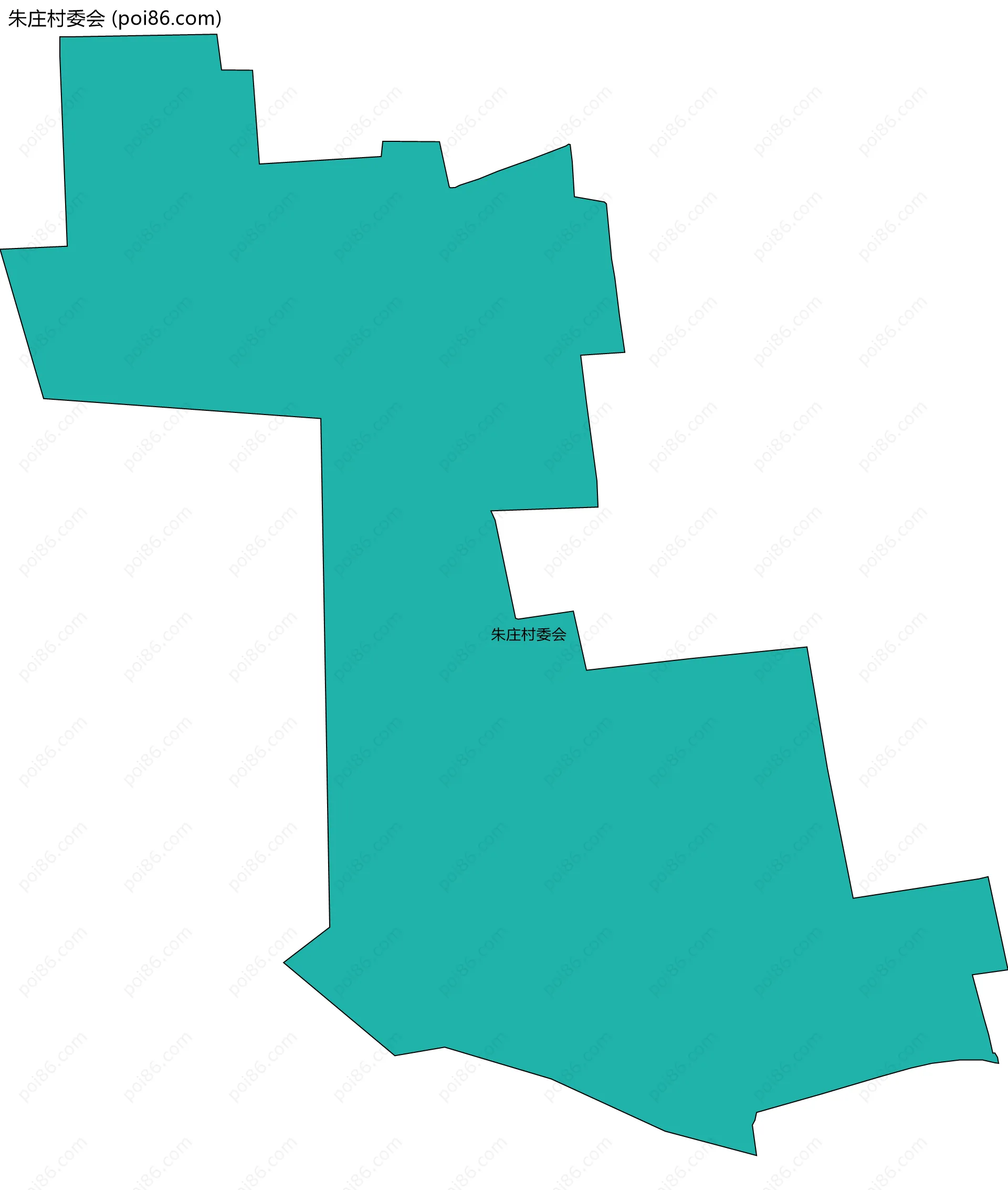 朱庄村委会边界地图