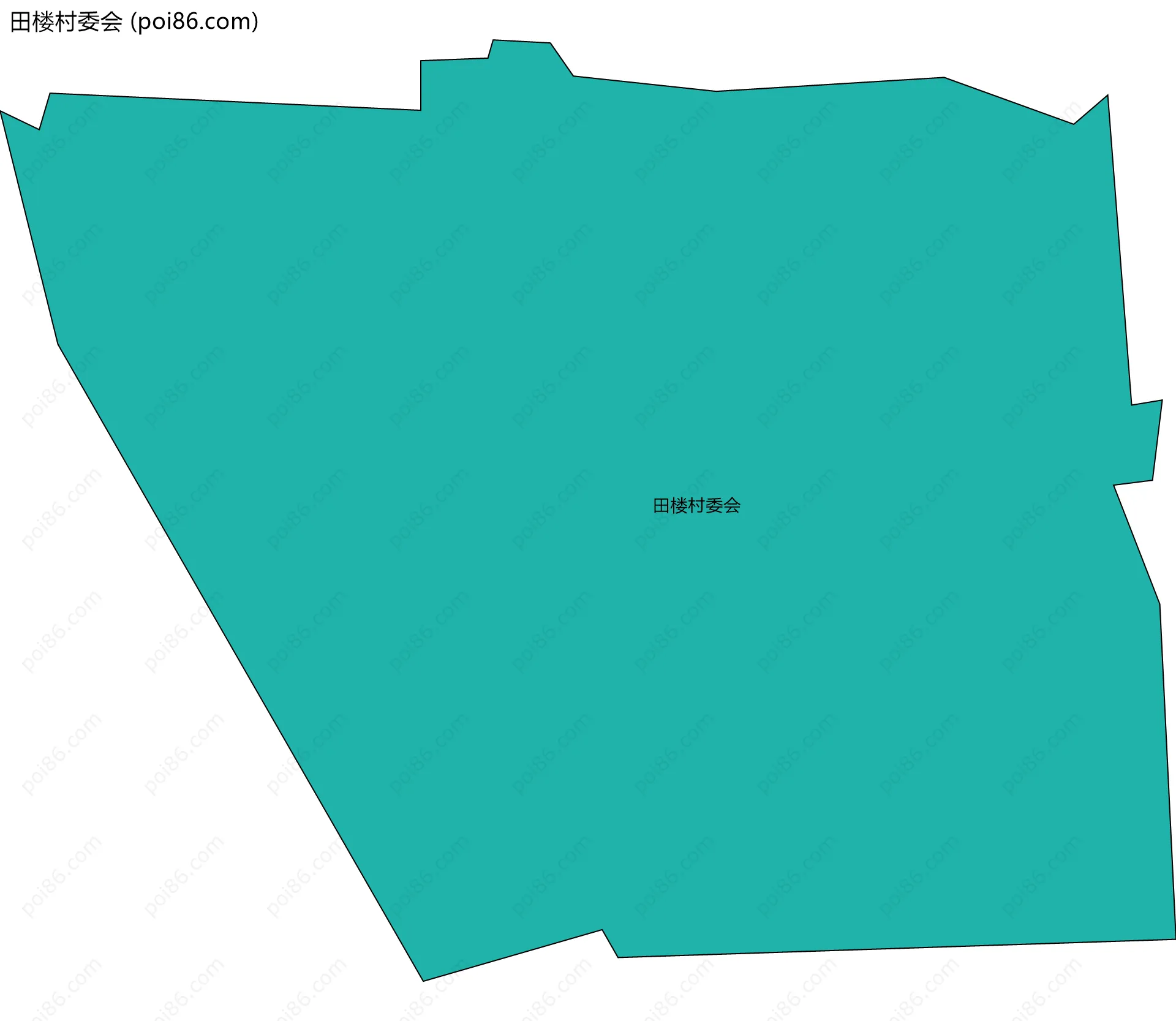 田楼村委会边界地图