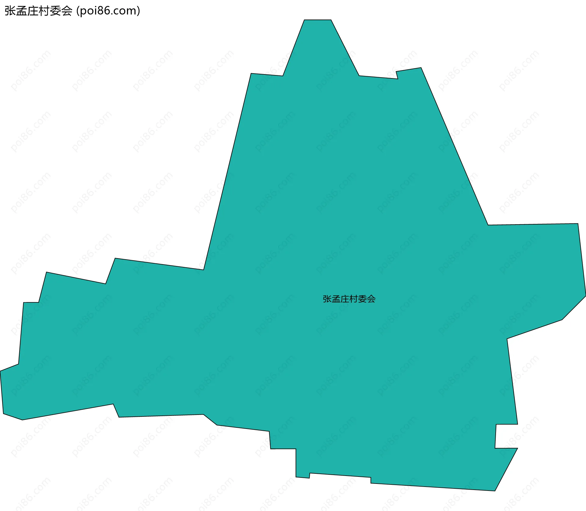 张孟庄村委会边界地图