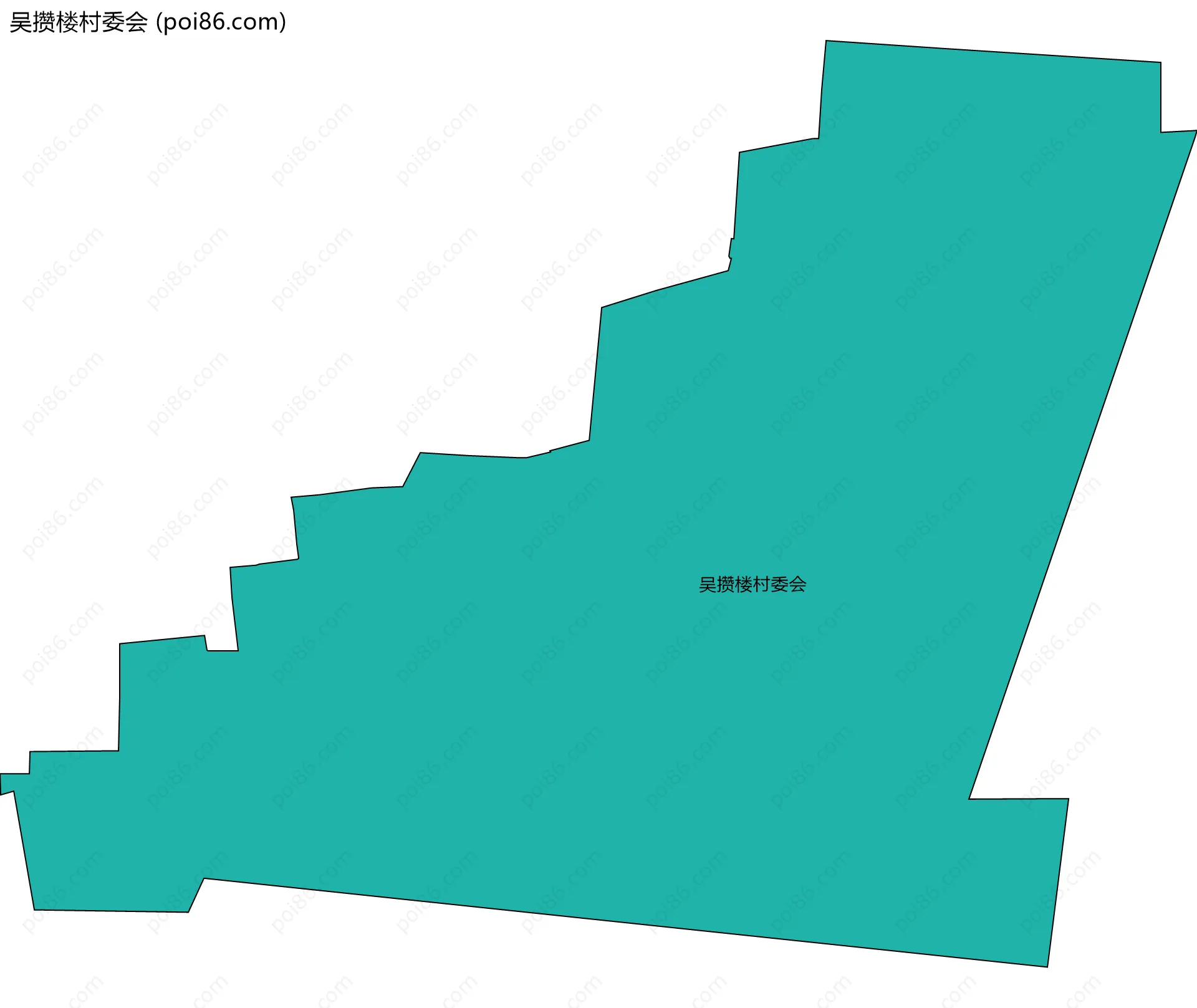 吴攒楼村委会边界地图