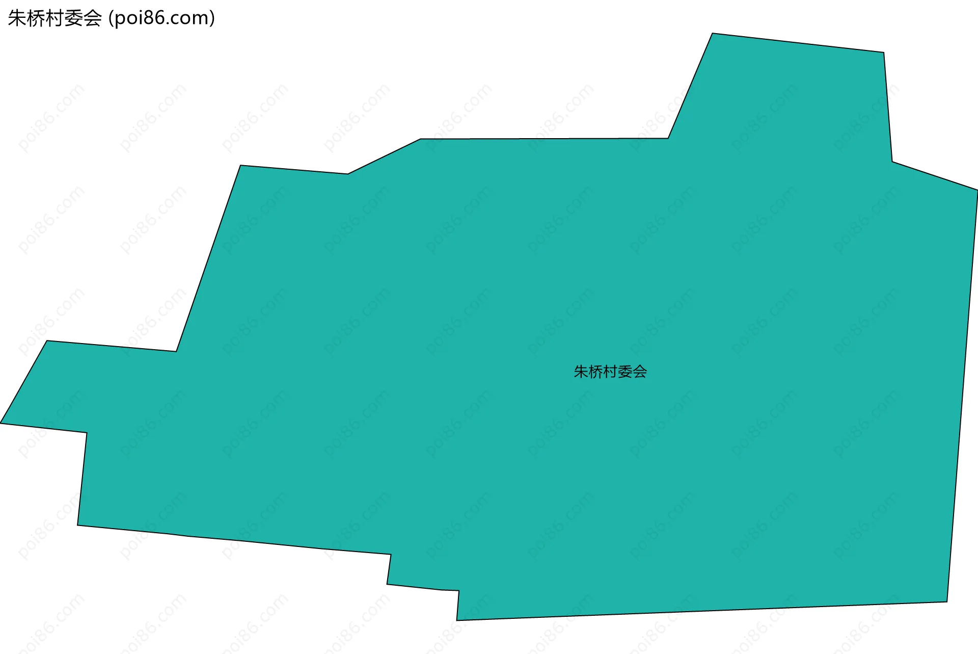 朱桥村委会边界地图
