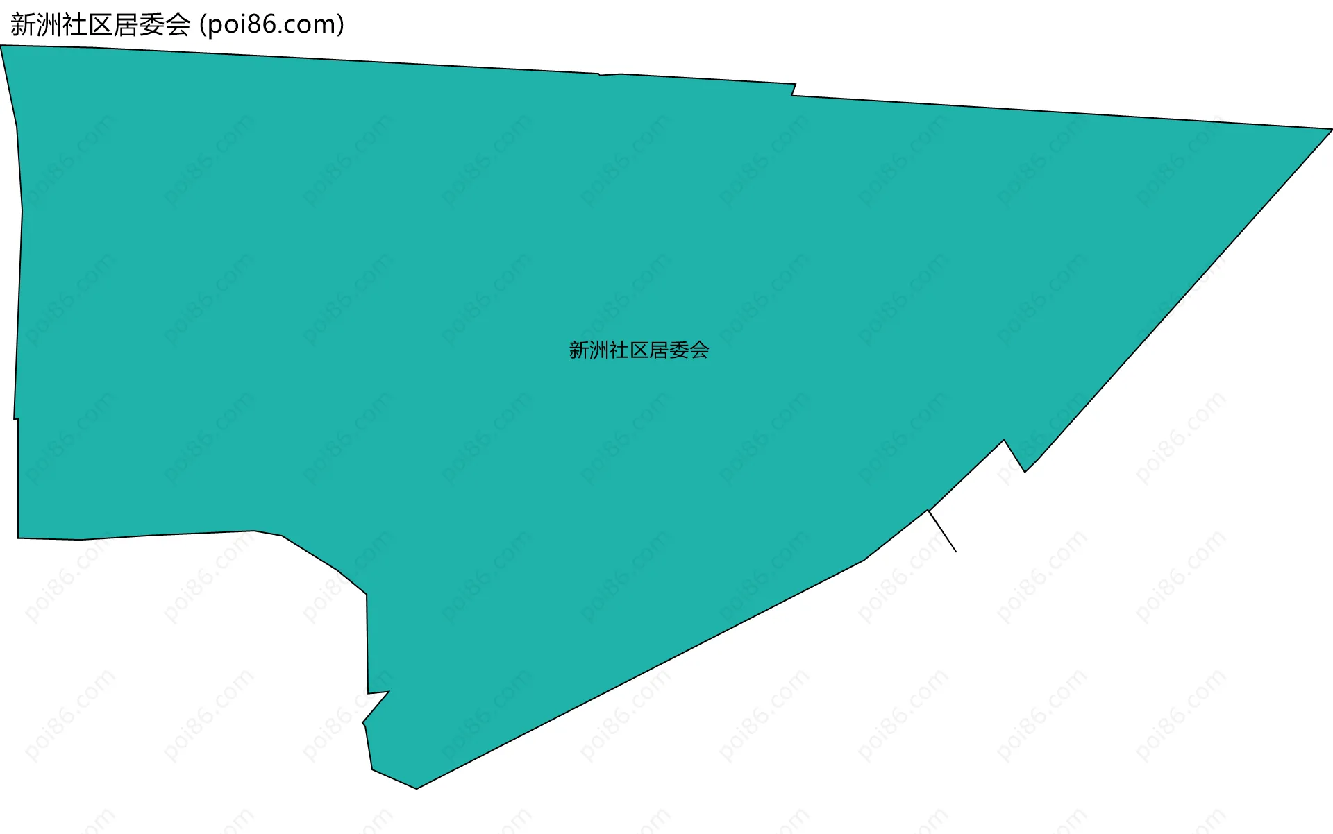 新洲社区居委会边界地图