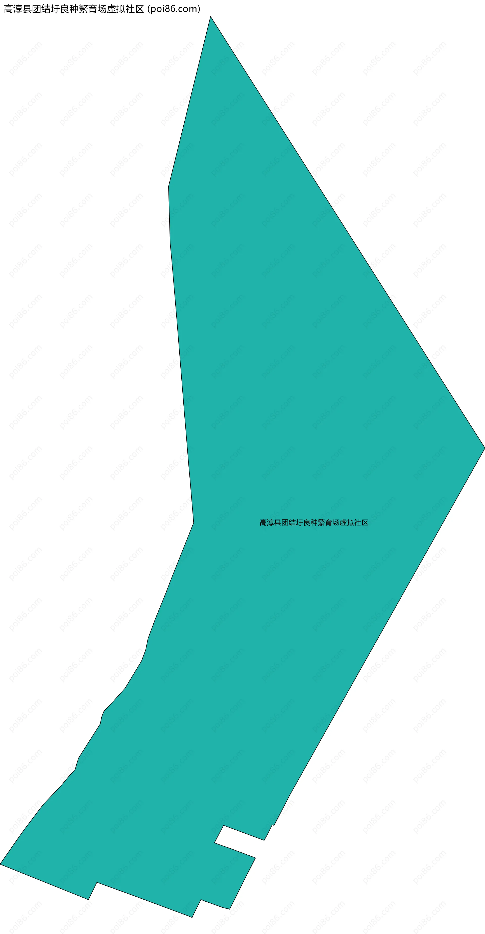 高淳县团结圩良种繁育场虚拟社区边界地图