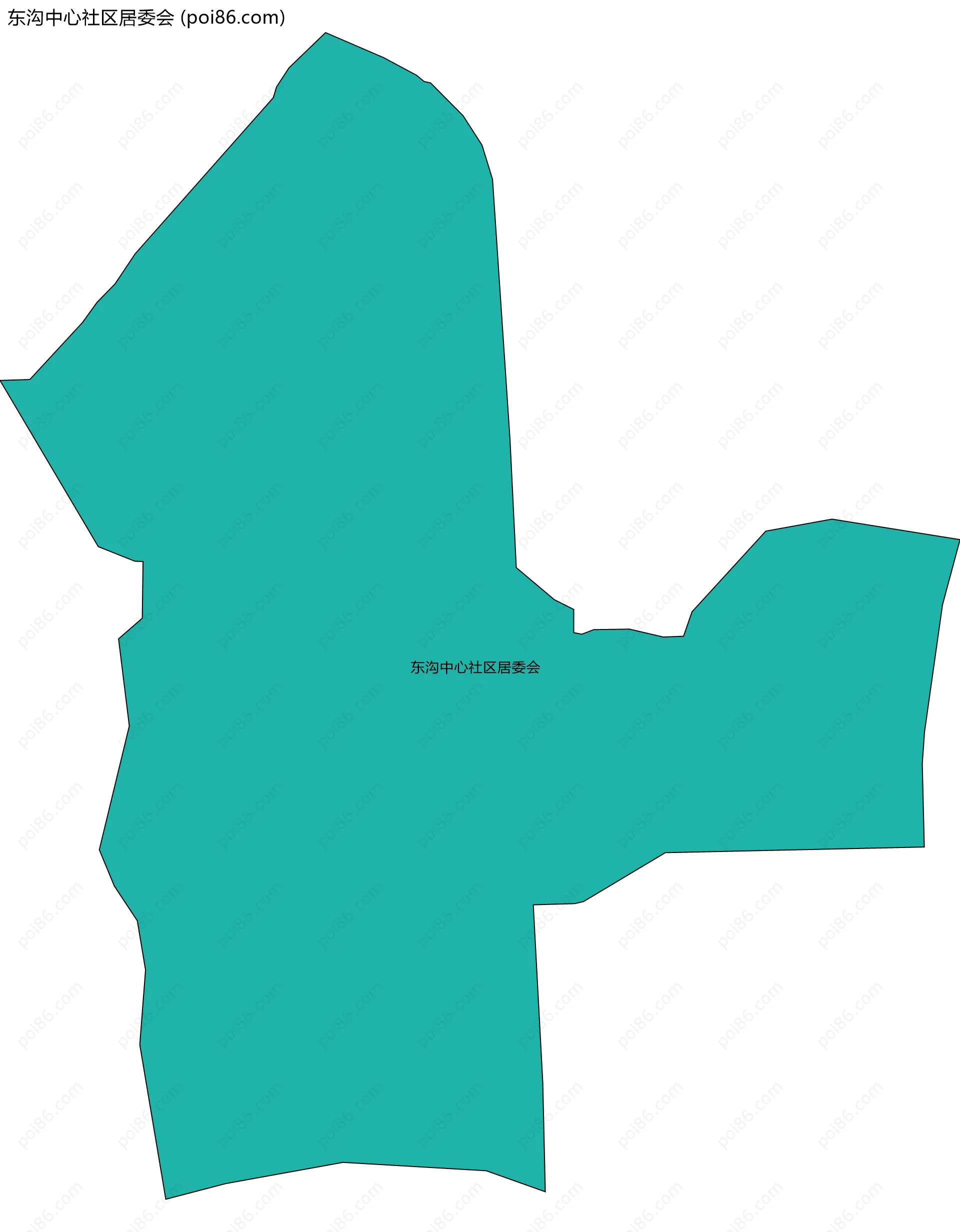 东沟中心社区居委会边界地图